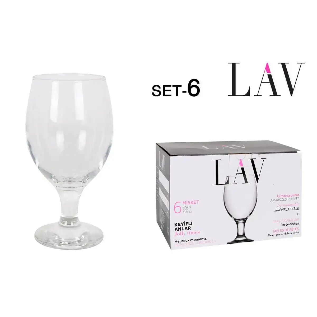 Set de verres lav misket 6 pieces 400 cc _1586. DIAYTAR COTE D'IVOIRE - Votre Destination pour un Shopping Unique. Parcourez notre catalogue et trouvez des articles qui expriment votre singularité et votre style.