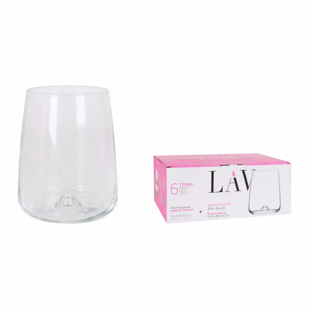 Set de verres lav terra 475 cc 6 pcs _8714. DIAYTAR COTE D'IVOIRE - Où Chaque Produit est une Histoire à Raconter. Découvrez notre sélection de produits qui vous permettent de créer votre propre récit à travers vos achats.
