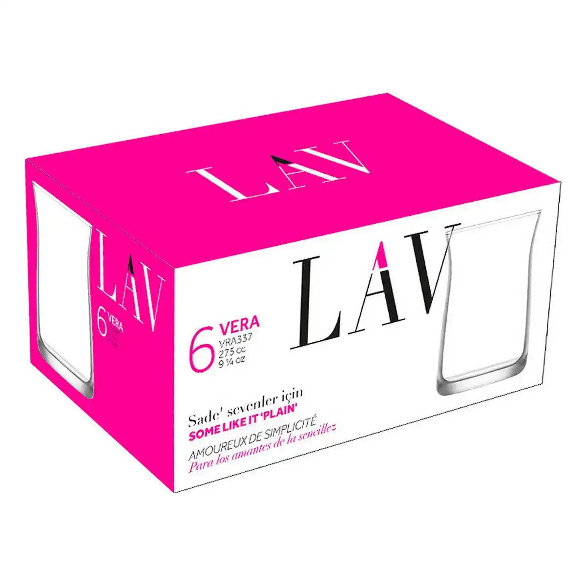 Set de verres lav vera 275 ml 6 pieces_6281. Découvrez DIAYTAR COTE D'IVOIRE - Là où Votre Shopping Prend Vie. Plongez dans notre vaste sélection et trouvez des produits qui ajoutent une touche spéciale à votre quotidien.