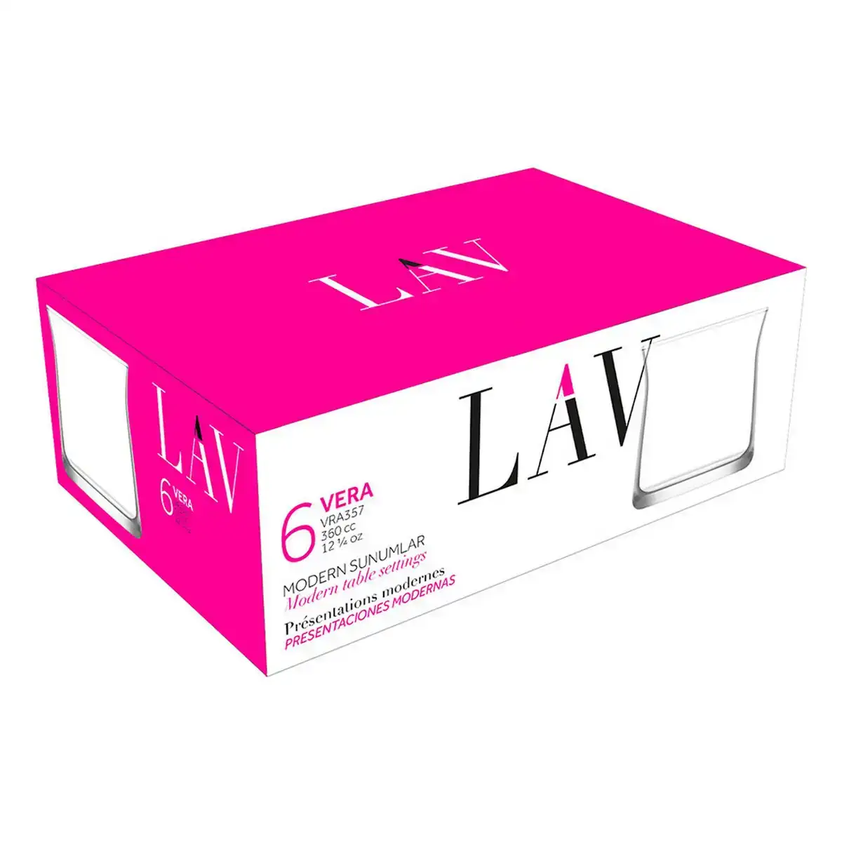 Set de verres lav vera 360 ml 6 pieces_1298. DIAYTAR COTE D'IVOIRE - L'Art de Vivre le Shopping Éthique. Parcourez notre gamme et choisissez des produits qui reflètent notre engagement envers des pratiques durables.