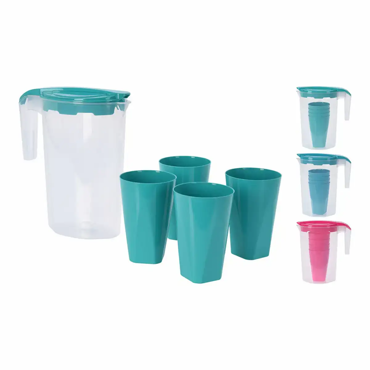 Set de verres pichet 350 ml 1 75 l 5 pieces_2552. DIAYTAR COTE D'IVOIRE - Où Chaque Produit est une Promesse de Qualité. Explorez notre boutique en ligne et choisissez des produits qui répondent à vos exigences élevées.