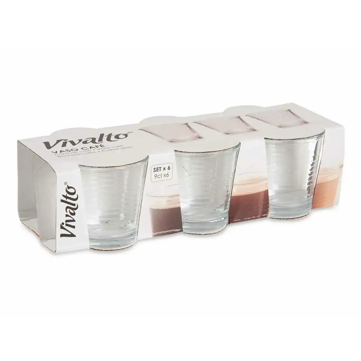 Set de verres transparent verre 90 ml_3304. DIAYTAR COTE D'IVOIRE - L'Art de Vivre le Shopping Authentique. Découvrez notre boutique en ligne et trouvez des produits qui célèbrent la culture et l'héritage du Côte d'Ivoire.