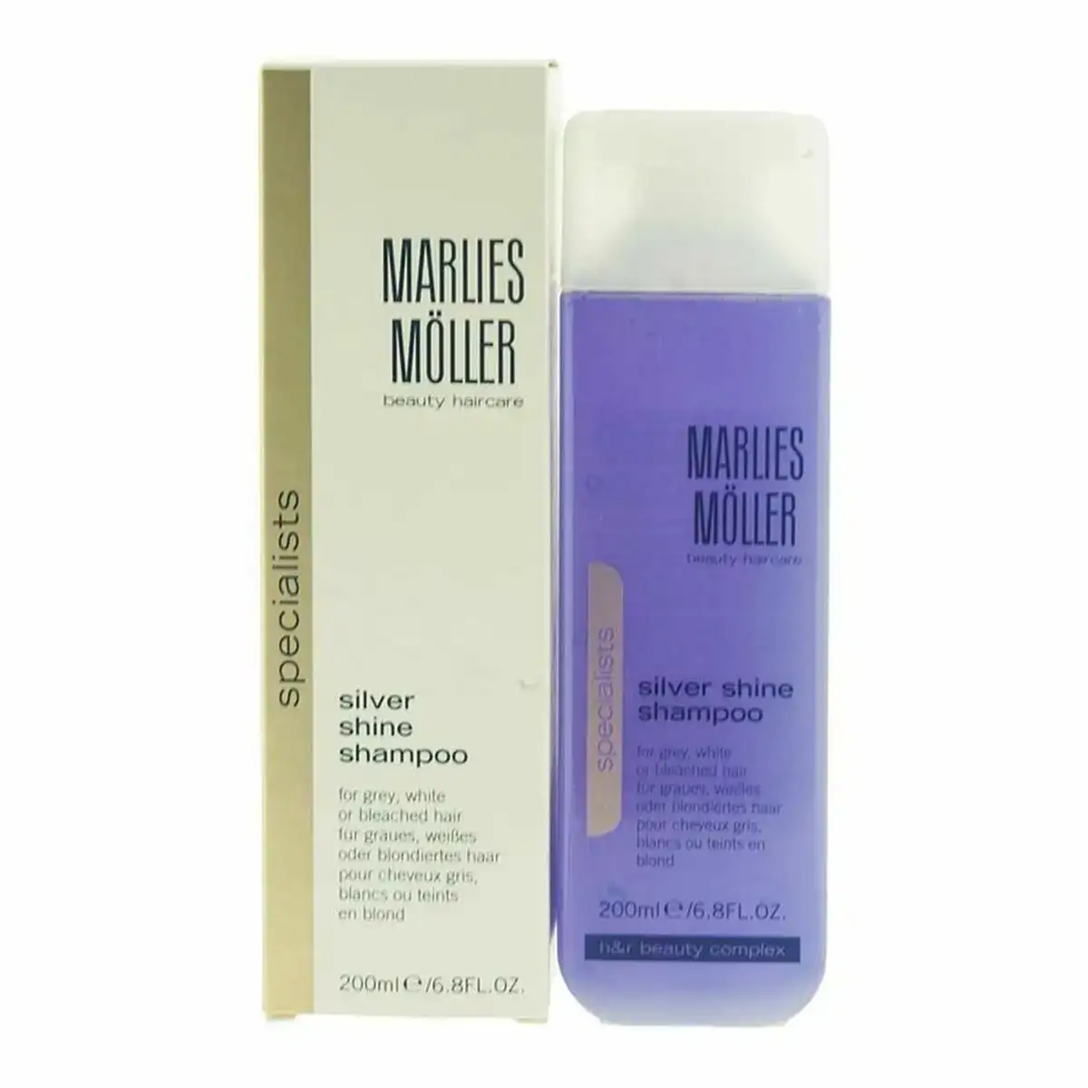 Shampoing neutraliseur de couleur silver shine marlies moller 200 ml _7373. DIAYTAR COTE D'IVOIRE - Là où Chaque Produit a son Histoire. Découvrez notre gamme de produits, chacun portant en lui le récit de l'artisanat et de la passion, pour vous offrir une expérience de shopping authentique.