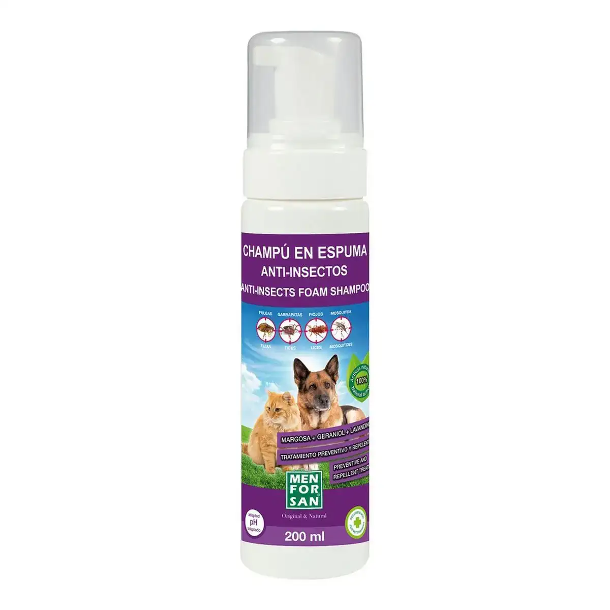 Shampoing pour animaux de compagnie menforsan mousse repulsif d insectes 200 ml_7455. DIAYTAR COTE D'IVOIRE - Là où Chaque Achat Contribue à un Rêve. Naviguez à travers notre boutique en ligne et soutenez des artisans talentueux tout en acquérant des trésors.