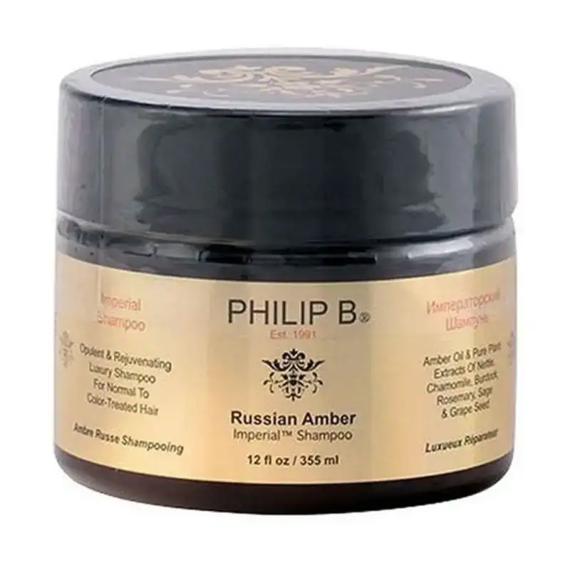 Shampooing revitalisant russian amber philip b 355 ml _6774. DIAYTAR COTE D'IVOIRE - Votre Destination Shopping Exquise. Explorez notre boutique en ligne et découvrez des trésors qui ajoutent une touche de sophistication à votre style et à votre espace.