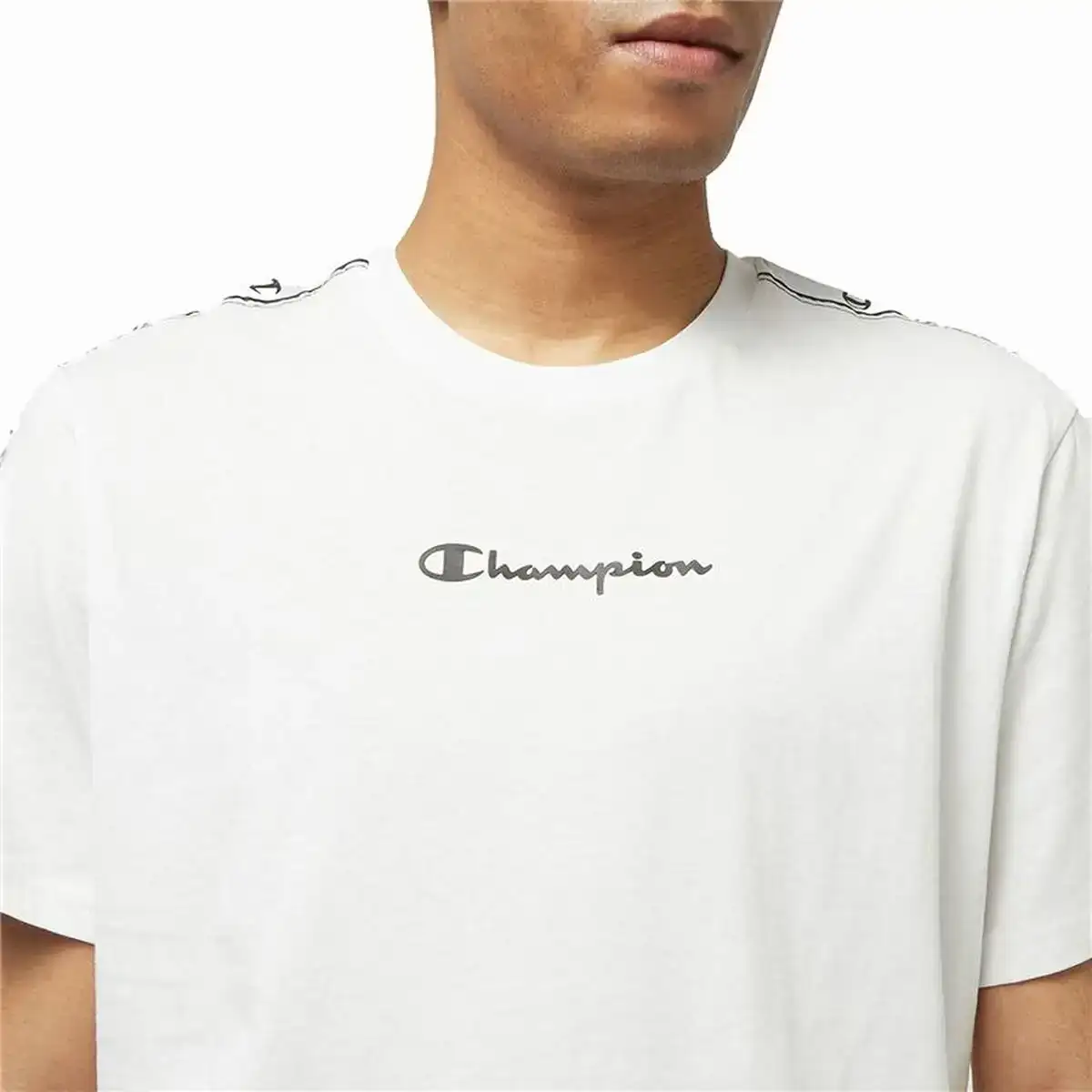 Shirt a manches courtes champion crewneck blanc homme_8604. DIAYTAR COTE D'IVOIRE - Où Choisir Devient une Expérience Personnalisée. Explorez notre boutique en ligne pour découvrir des produits qui s'adaptent à votre style et à votre essence.