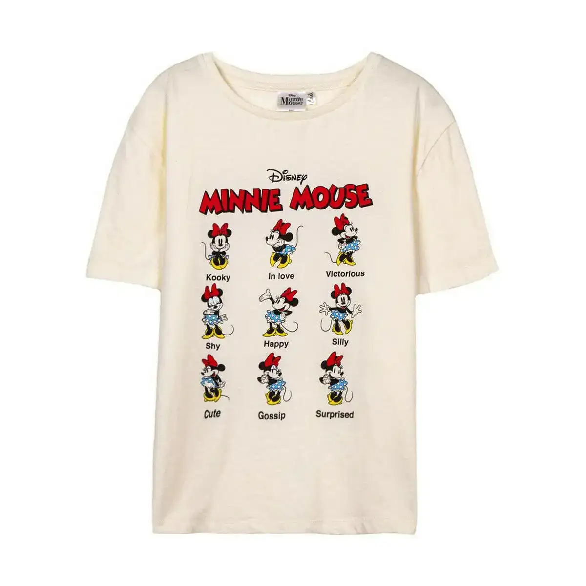 Shirt a manches courtes enfant minnie mouse beige_2547. DIAYTAR COTE D'IVOIRE - Votre Destination Shopping Authentique. Explorez notre boutique en ligne et découvrez des trésors qui reflètent l'âme du Côte d'Ivoire, pour une expérience shopping unique.