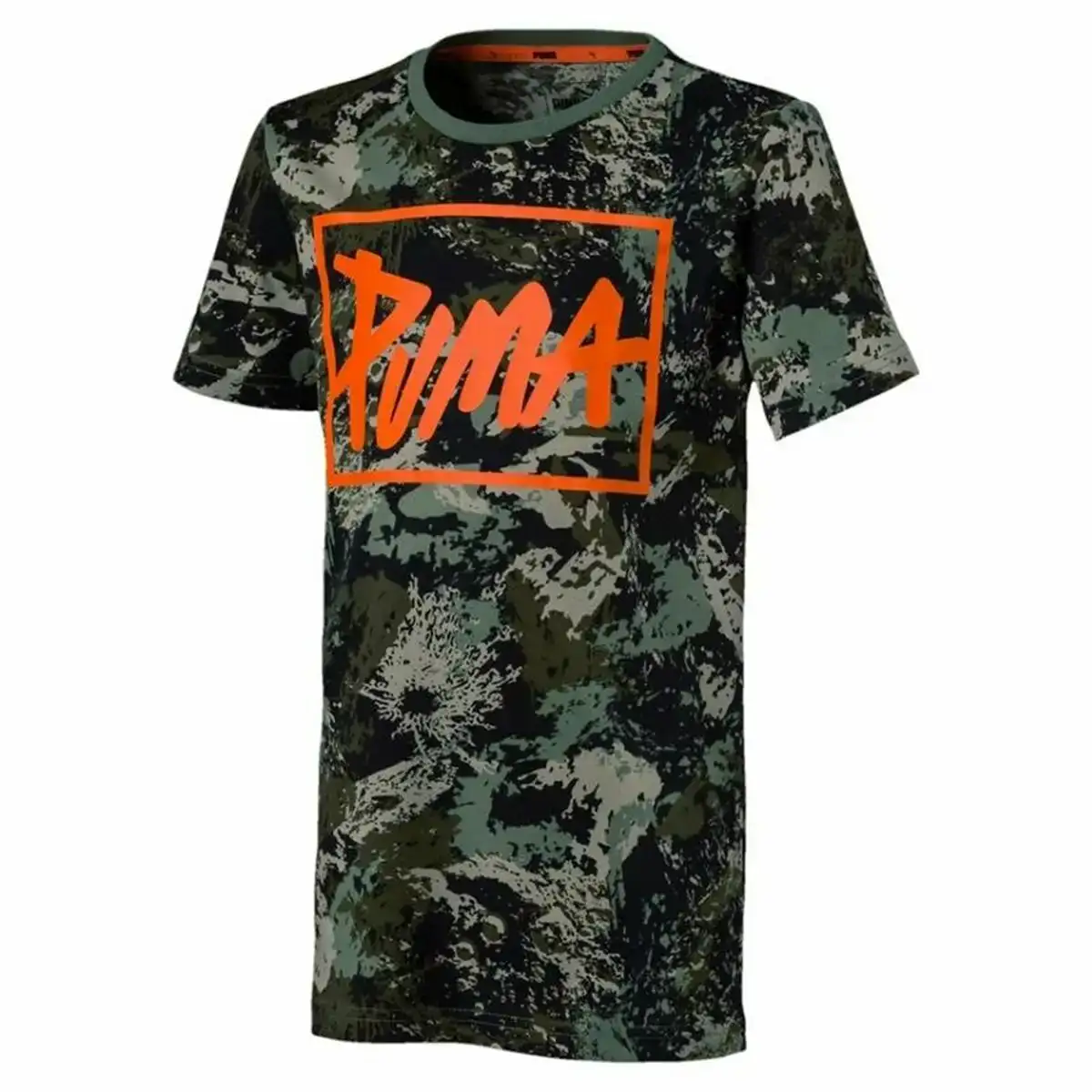 Shirt a manches courtes enfant puma style graphic vert_1867. DIAYTAR COTE D'IVOIRE - L'Art de Vivre le Shopping Authentique. Découvrez notre boutique en ligne et trouvez des produits qui célèbrent la culture et l'héritage du Côte d'Ivoire.