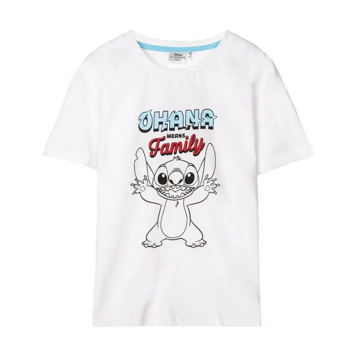 Shirt a manches courtes stitch blanc_7232. DIAYTAR COTE D'IVOIRE - Votre Destination Shopping Authentique. Explorez notre boutique en ligne et découvrez des trésors qui reflètent l'âme du Côte d'Ivoire, pour une expérience shopping unique.