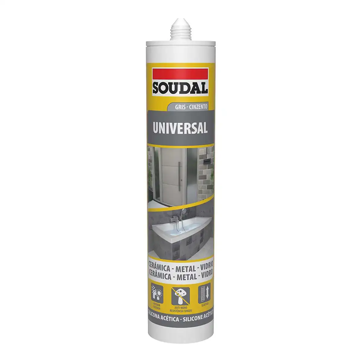 Silicone soudal 115927 universel gris 280 ml_8942. Bienvenue sur DIAYTAR COTE D'IVOIRE - Où Chaque Produit a son Histoire. Découvrez notre sélection unique et choisissez des articles qui racontent la richesse culturelle et artistique du Côte d'Ivoire.