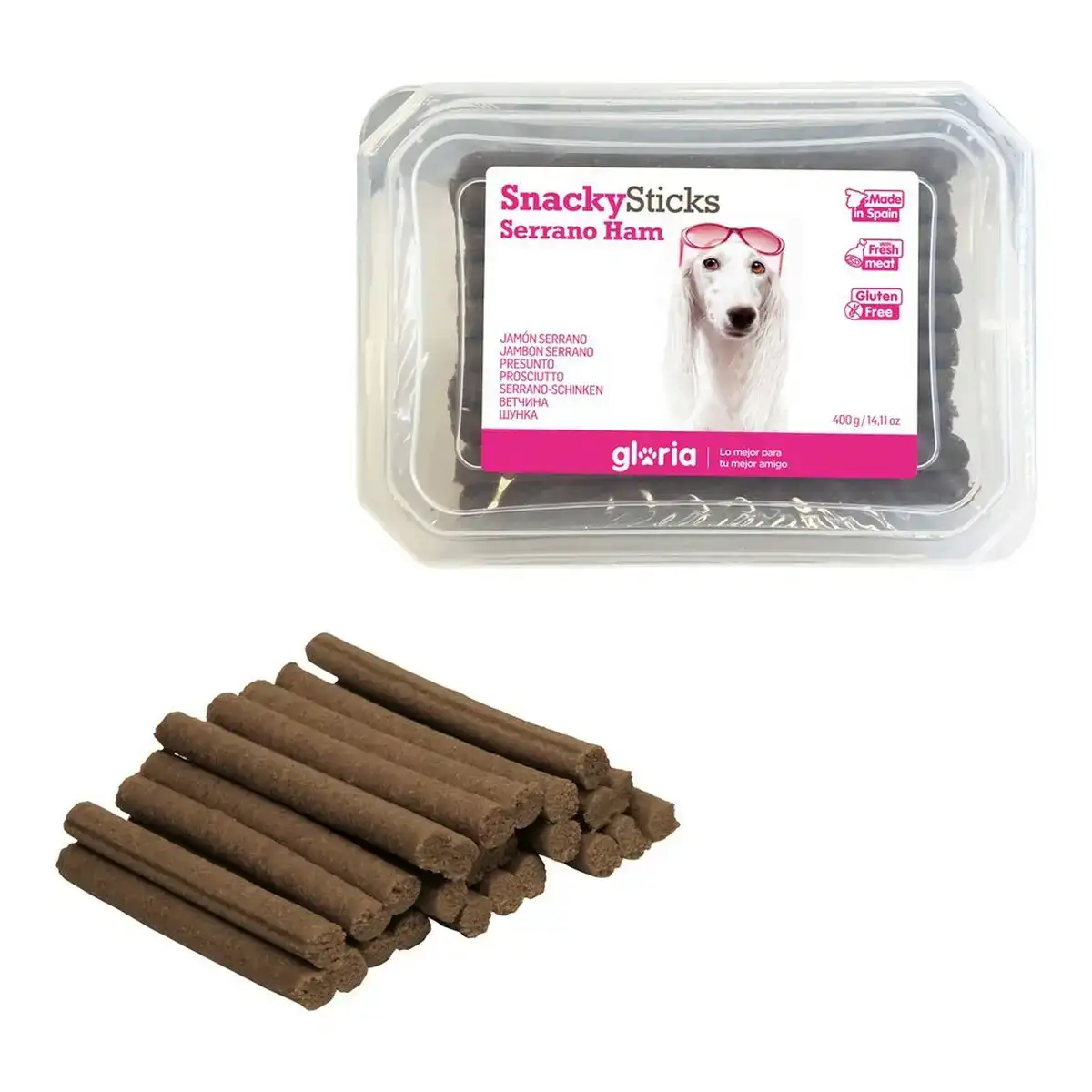 Snack pour chiens gloria snackys sticks jambon 350 g _2039. DIAYTAR COTE D'IVOIRE - Où Chaque Sélection est une Victoire. Découvrez notre boutique en ligne et trouvez des articles qui vous rendent la vie plus belle, un choix à la fois.