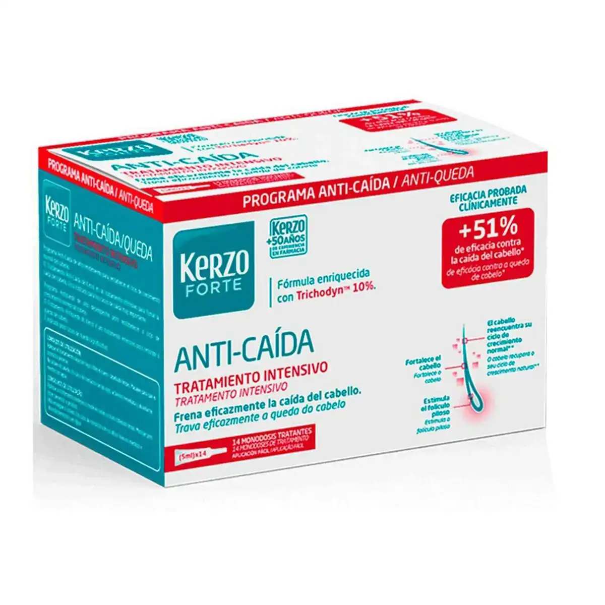 Soin antichute de cheveux forte kerzo 14 x 5 ml_1723. Bienvenue sur DIAYTAR COTE D'IVOIRE - Où Chaque Article a son Histoire. Découvrez notre sélection méticuleuse de produits qui racontent l'authenticité et la beauté du Côte d'Ivoire.