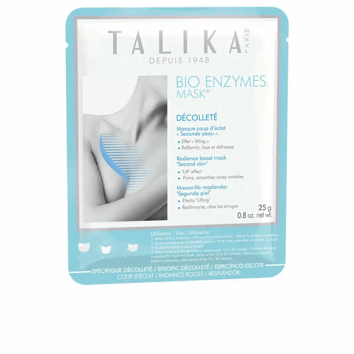 Soin raffermissant cou et decollete talika bio enzymes 25 g _7950. DIAYTAR COTE D'IVOIRE - Où la Qualité et la Diversité Fusionnent. Explorez notre boutique en ligne pour découvrir une gamme variée de produits qui incarnent l'excellence et l'authenticité.