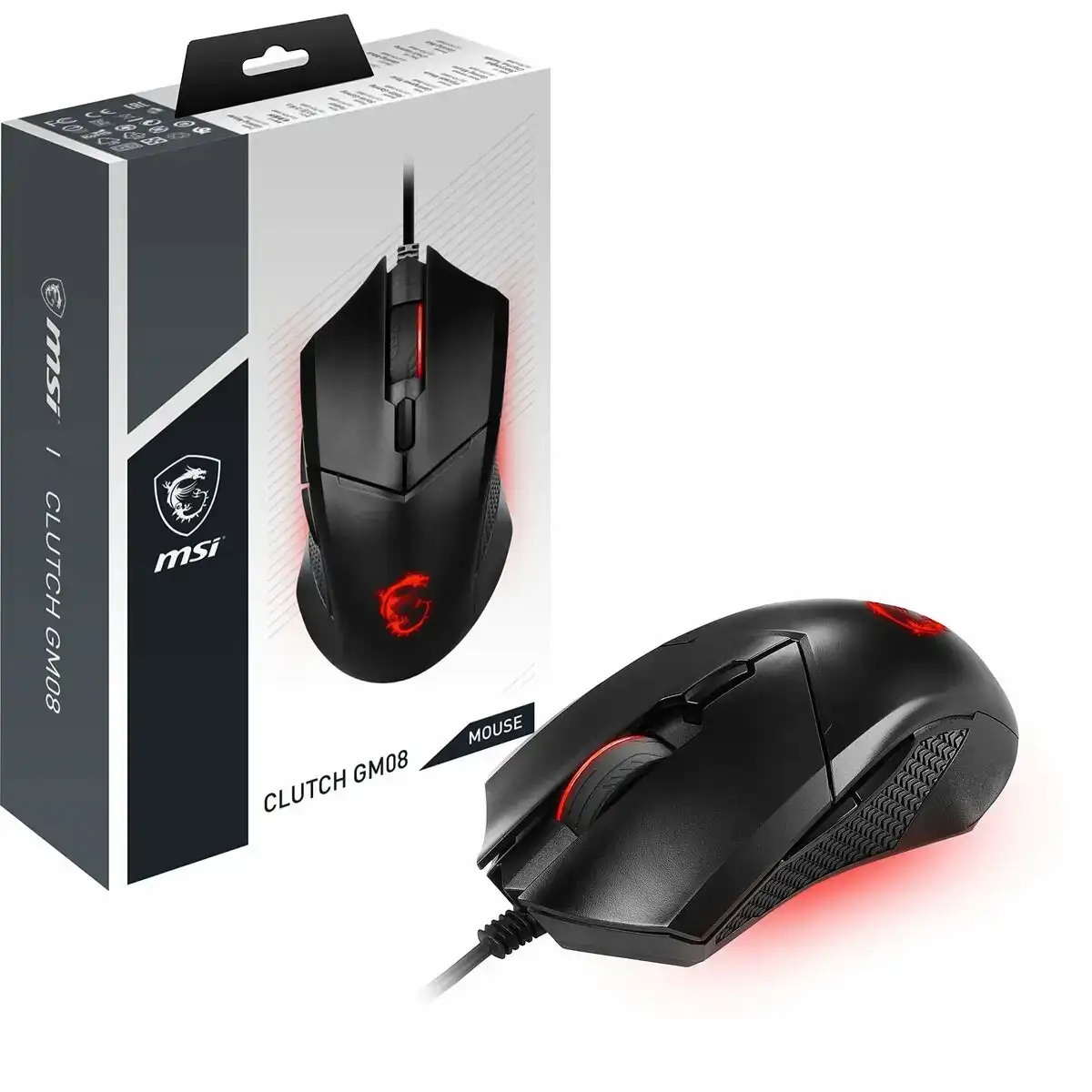 Souris msi clutch gm08 noir rouge_3746. DIAYTAR COTE D'IVOIRE - Là où le Shopping Devient une Expérience. Naviguez à travers notre catalogue diversifié et découvrez des produits qui ajoutent de la couleur et de la passion à votre vie.