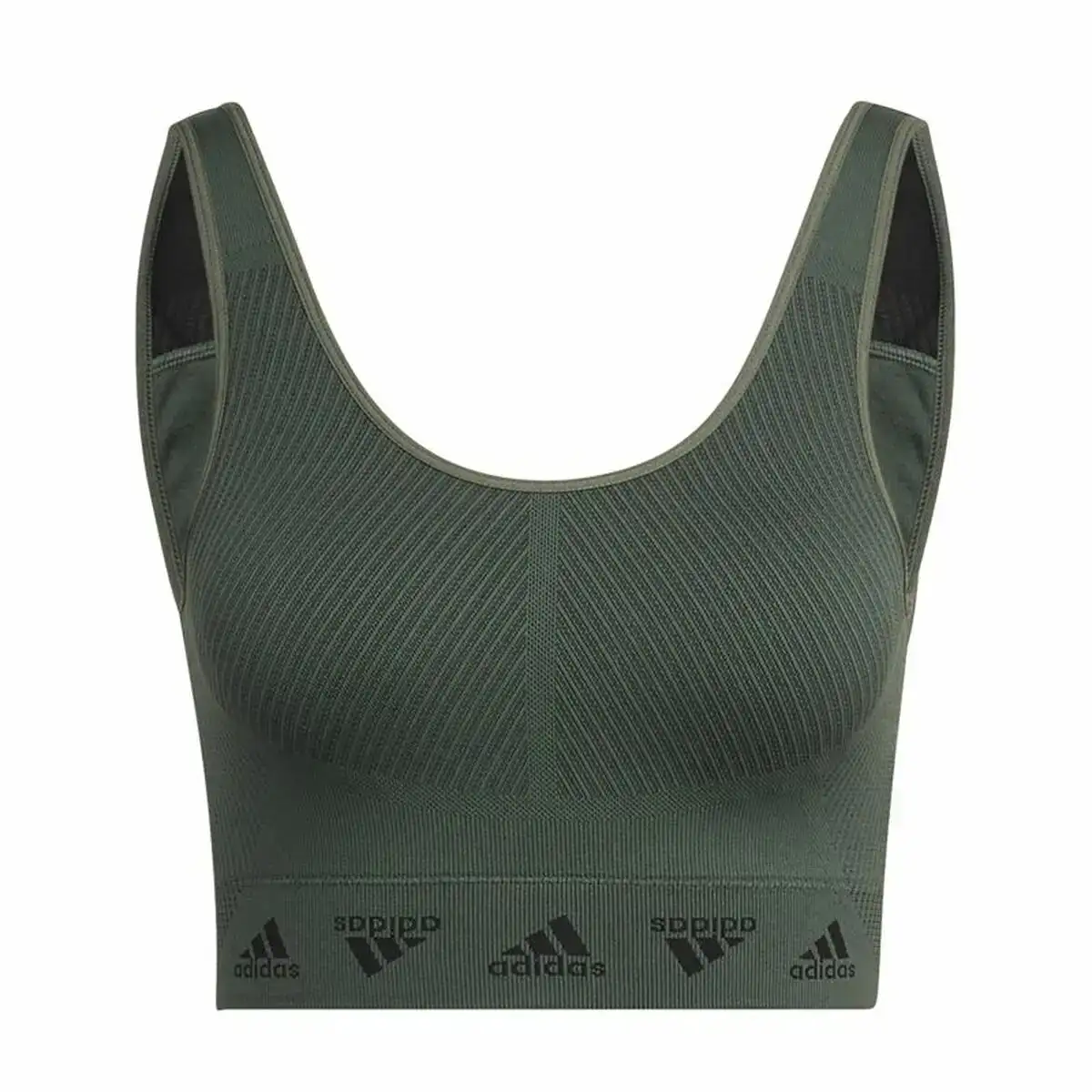 Soutien gorge de sport adidas aeroknit olive_2459. DIAYTAR COTE D'IVOIRE - Où le Shopping est un Plaisir Engagé. Parcourez notre catalogue et choisissez des produits qui respectent vos valeurs et vos attentes.