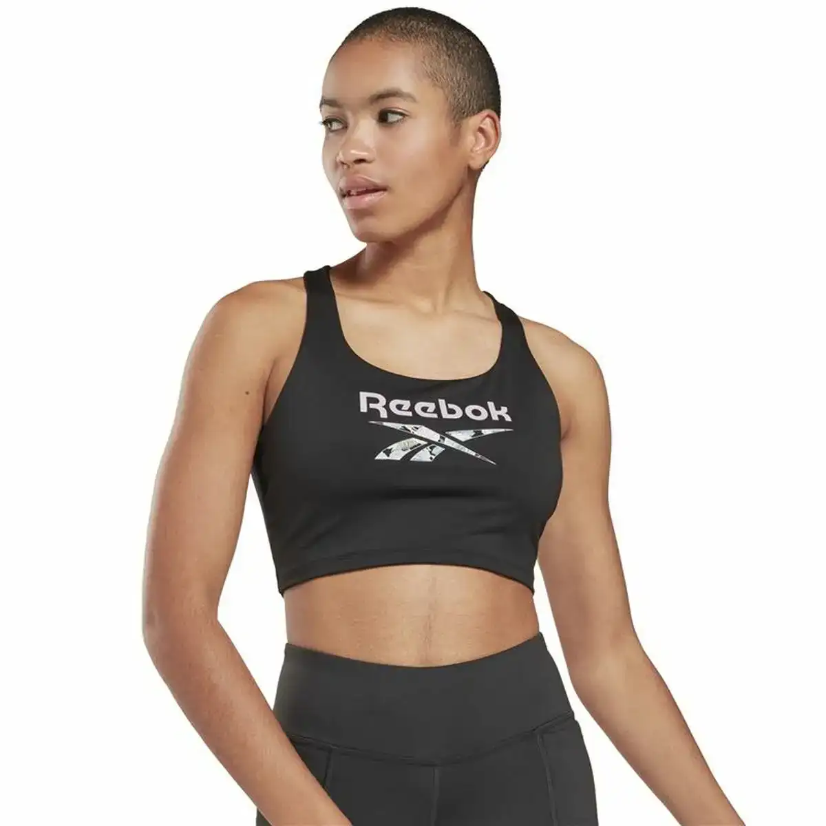 Soutien gorge de sport reebok yoga floral noir_1255. DIAYTAR COTE D'IVOIRE - Où Chaque Produit est une Promesse de Qualité. Explorez notre boutique en ligne et choisissez des produits qui répondent à vos exigences élevées.