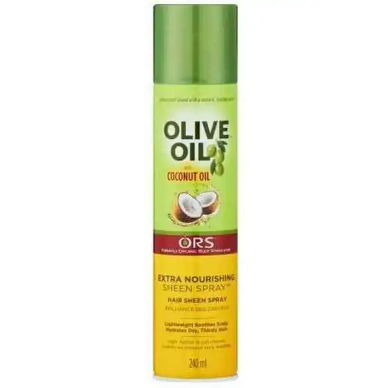Spray ors olive oil sheen 240 ml _8505. DIAYTAR COTE D'IVOIRE - Là où la Beauté Rencontre la Fonctionnalité. Parcourez notre sélection pour trouver des produits qui allient esthétique et praticité, pour un quotidien sublimé.