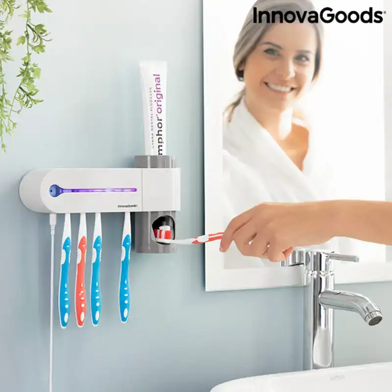 Sterilisateur brosse a dents uv avec support et distributeur de dentifrice innovagoods smiluv blanc reconditionne a _7805. DIAYTAR COTE D'IVOIRE - Votre Plateforme Shopping Engagée. Explorez notre catalogue et choisissez des produits qui reflètent notre dévouement envers la qualité et la satisfaction du client.