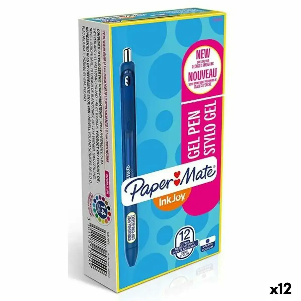 Stylo gel paper mate inkjoy 12 pieces bleu 12 unites _8381. DIAYTAR COTE D'IVOIRE - Là où le Shopping Devient une Expérience. Naviguez à travers notre catalogue diversifié et découvrez des produits qui ajoutent de la couleur et de la passion à votre vie.