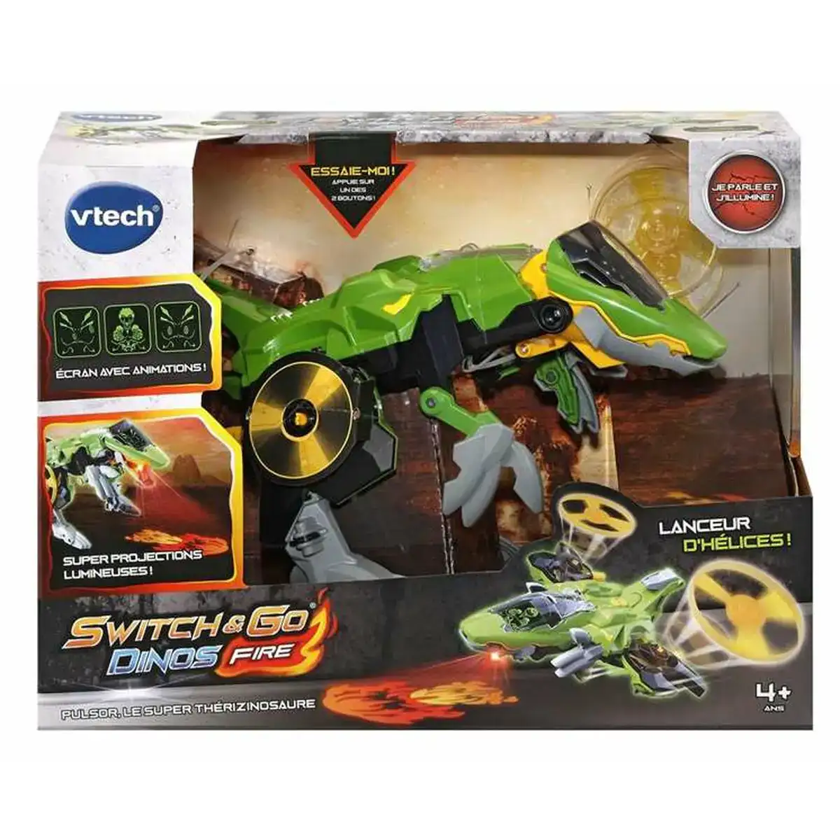 Super robot transformable switch go dinos rotor avion dinosaure son lumieres 20 x 34 x 19 cm_3157. DIAYTAR COTE D'IVOIRE - Votre Destination Shopping Authentique. Explorez notre boutique en ligne et découvrez des trésors qui reflètent l'âme du Côte d'Ivoire, pour une expérience shopping unique.