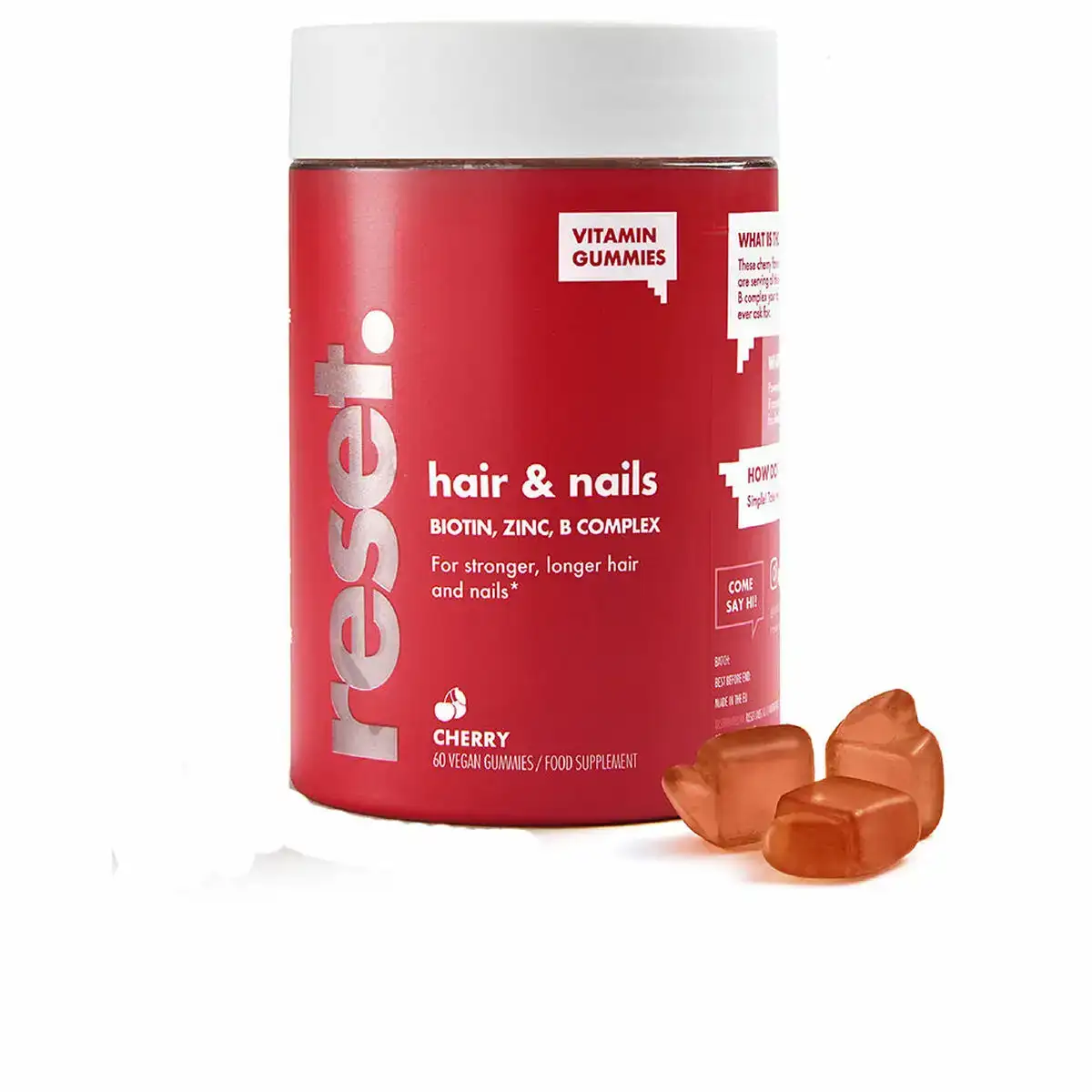 Supplement alimentaire reset hair nails bonbons gelifies 60 unites_7622. Entrez dans l'Univers de DIAYTAR COTE D'IVOIRE - Où Chaque Produit a son Éclat Unique. Explorez notre gamme variée et choisissez des articles qui illuminent votre quotidien.