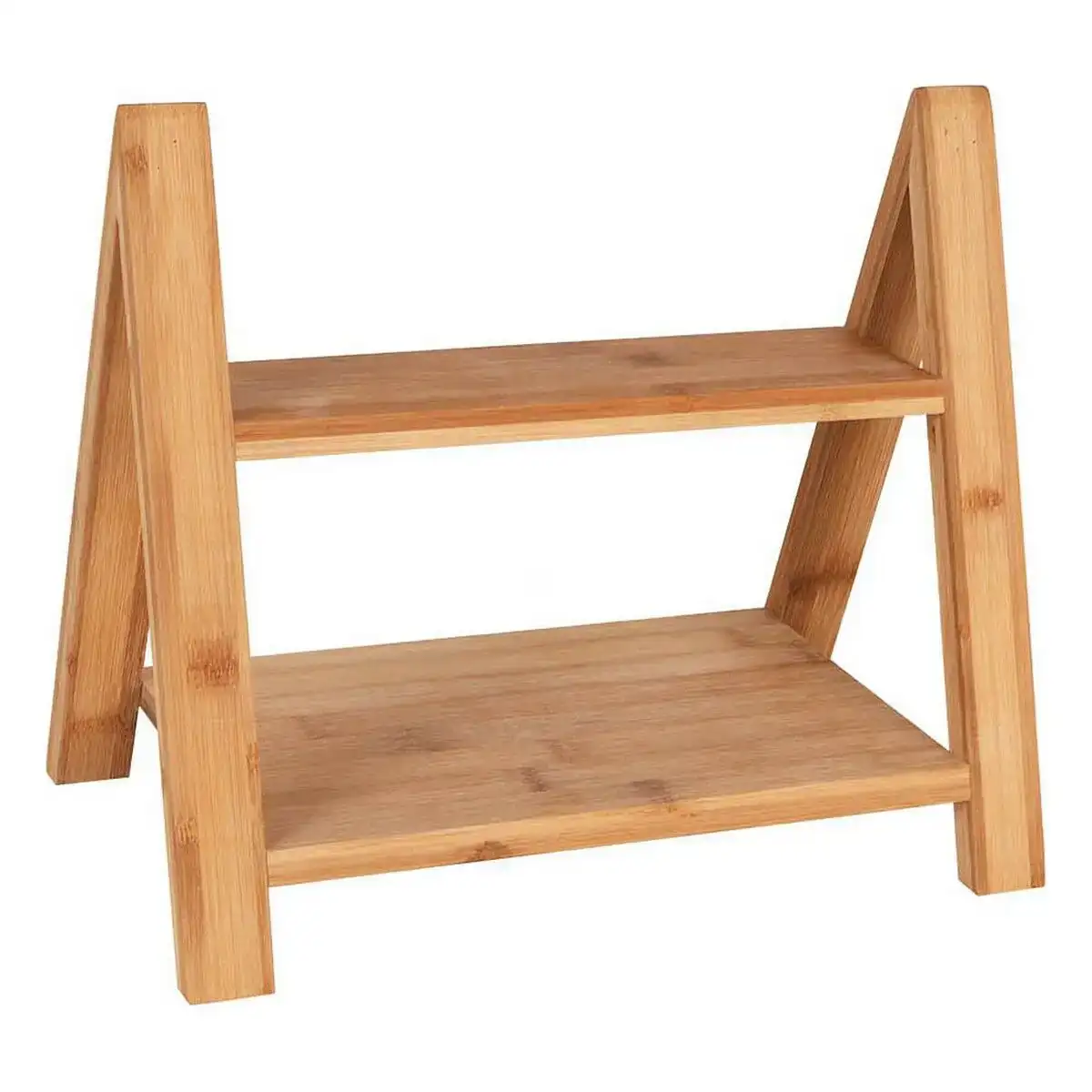 Support bambou double hauteur 33 x 19 5 x 18 cm_9252. DIAYTAR COTE D'IVOIRE - L'Art de Vivre avec Authenticité. Explorez notre gamme de produits artisanaux et découvrez des articles qui apportent une touche unique à votre vie.