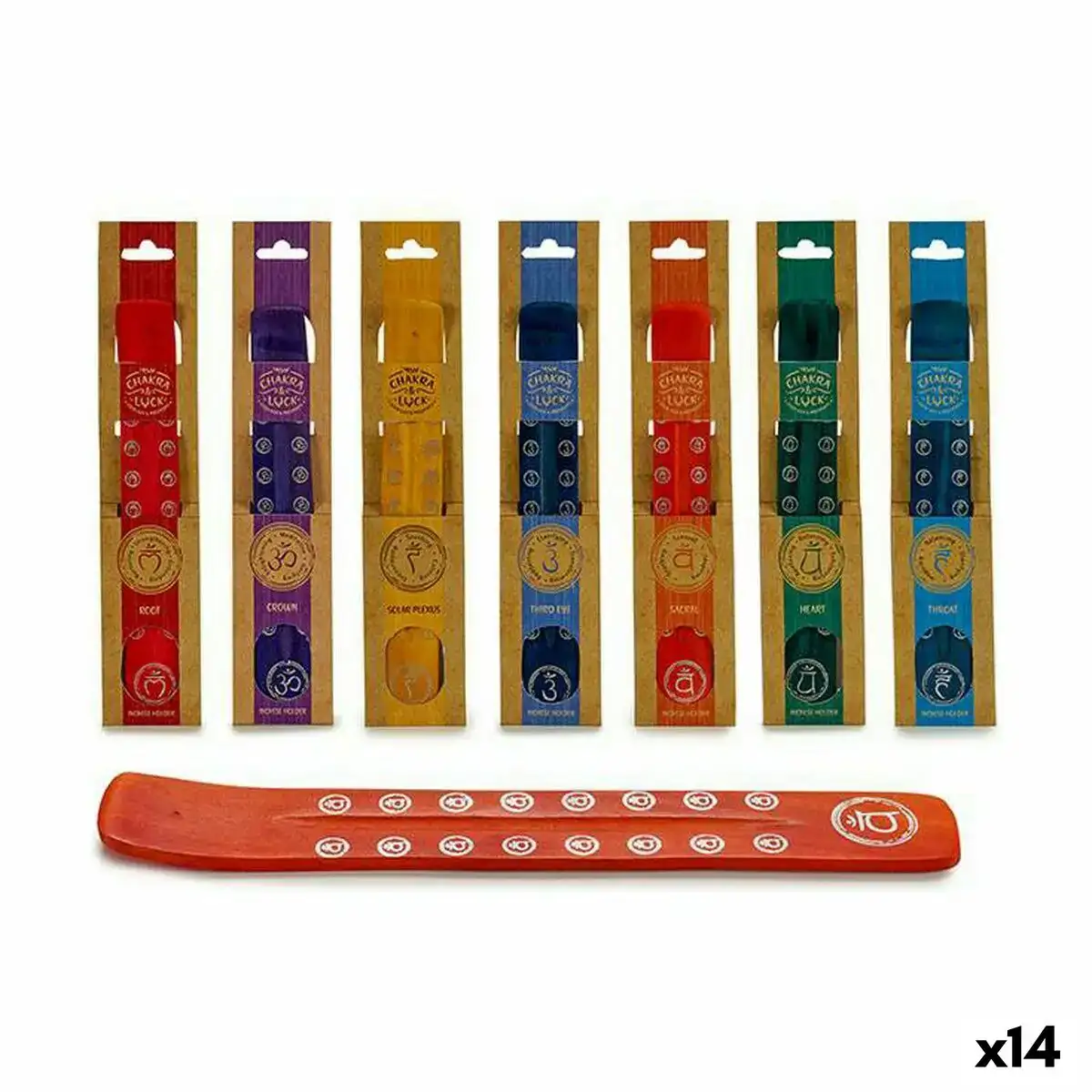 Support chakra encens 25 2 x 3 5 x 1 cm bois 14 unites _4537. DIAYTAR COTE D'IVOIRE - Votre Plateforme pour un Shopping Inspiré. Explorez nos offres variées et découvrez des articles qui stimulent votre créativité et embellissent votre vie.