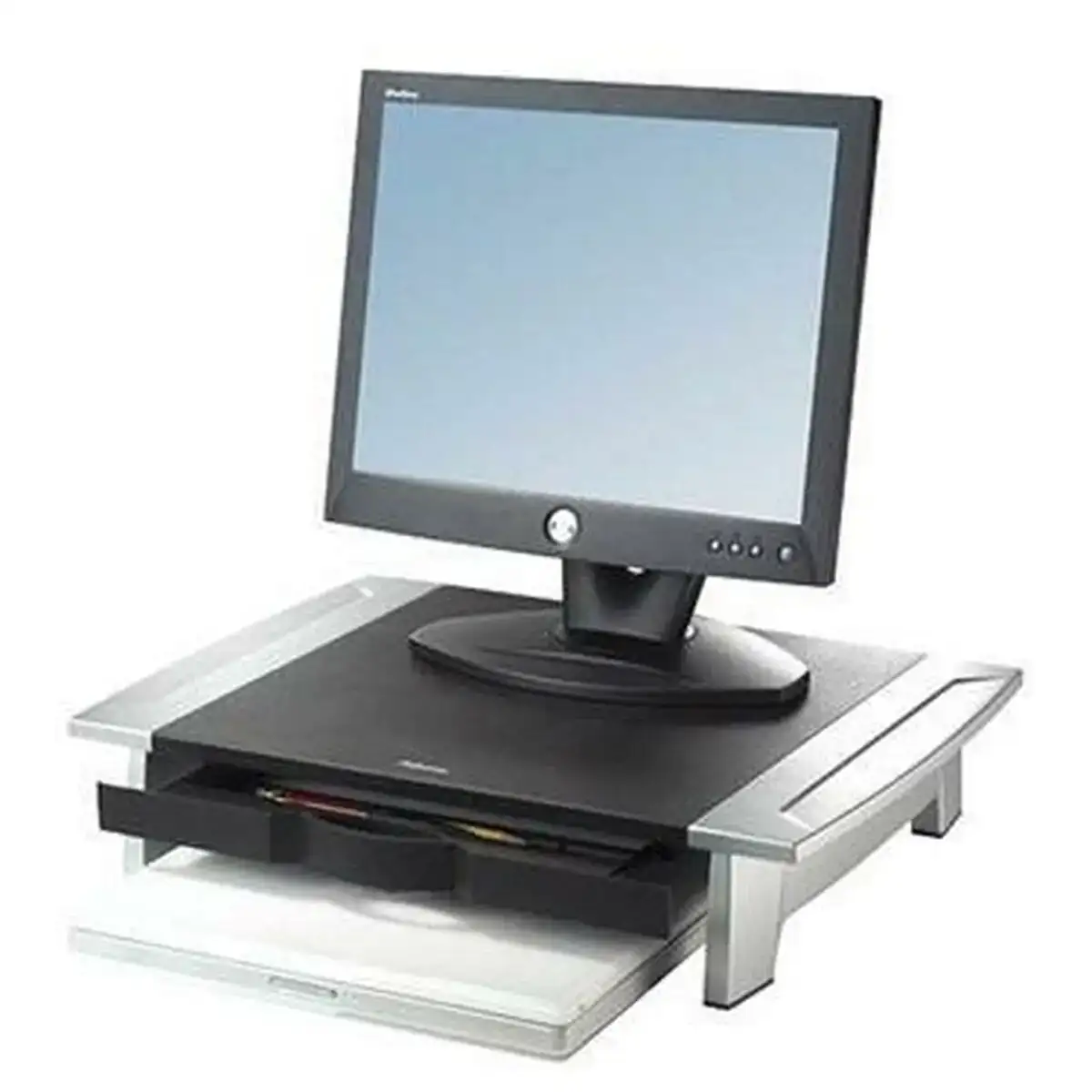 Support de table d ecran fellowes office suites noir argent_2258. DIAYTAR COTE D'IVOIRE - Votre Passage vers l'Élégance Abordable. Explorez notre collection où chaque produit est choisi pour sa qualité et son accessibilité, incarnant ainsi l'essence du Côte d'Ivoire.