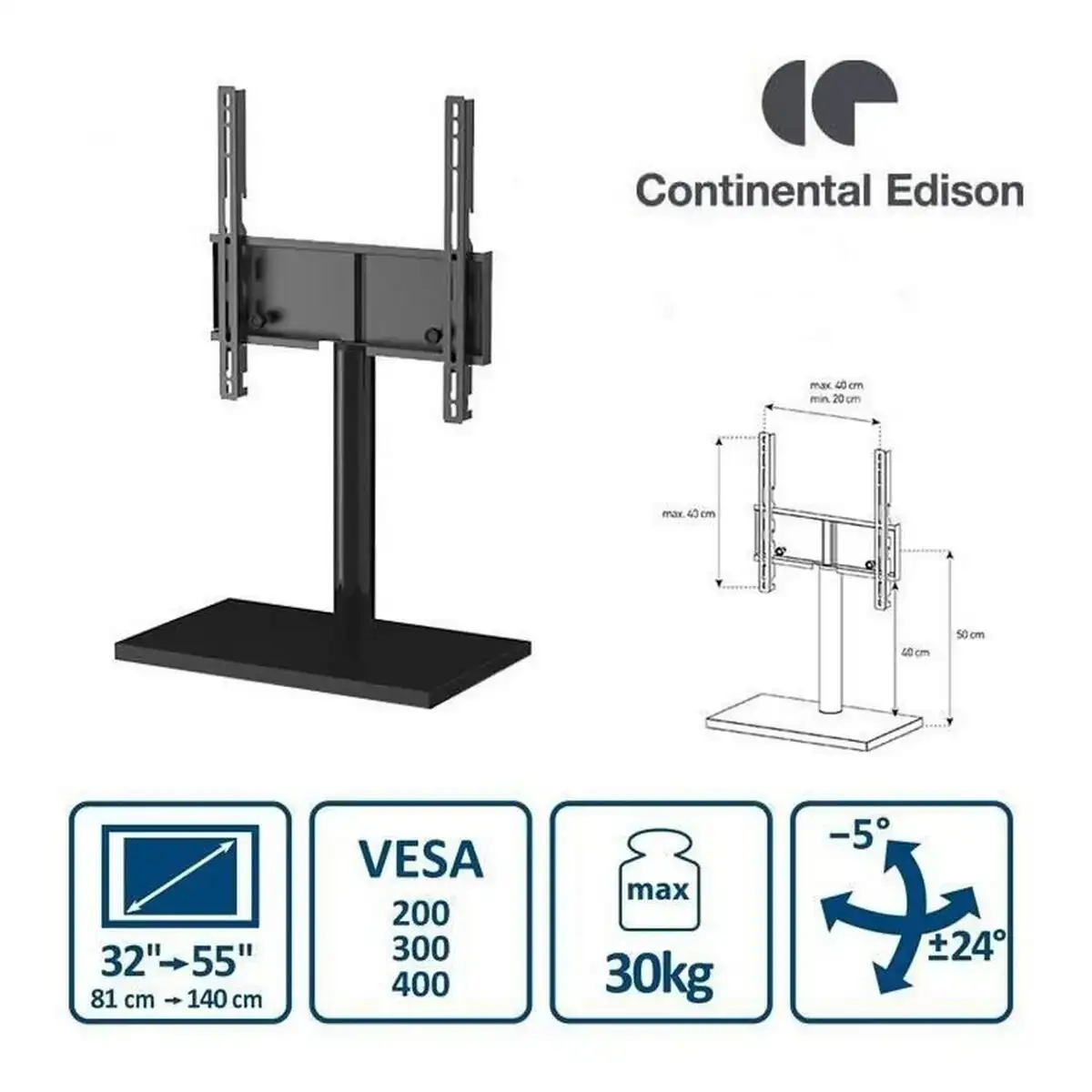Support de tv continental edison 32 55 _8726. DIAYTAR COTE D'IVOIRE - Là où la Beauté Rencontre la Fonctionnalité. Parcourez notre sélection pour trouver des produits qui allient esthétique et praticité, pour un quotidien sublimé.