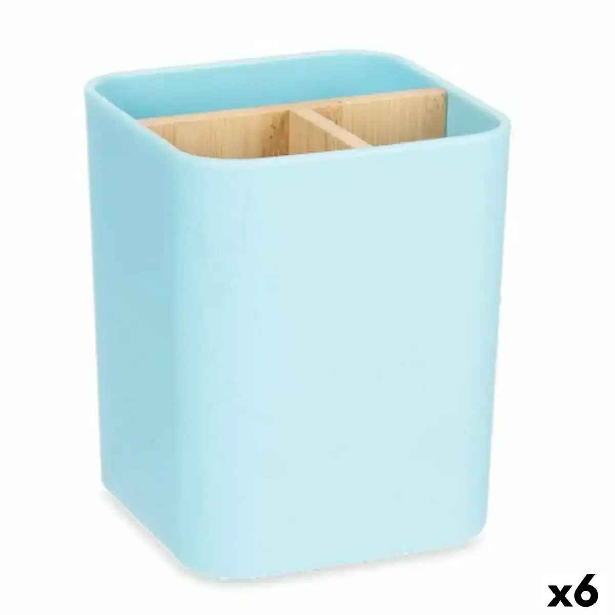 Support pour brosses a dents bleu bambou polypropylene 9 x 11 x 9 cm 6 unites _9877. DIAYTAR COTE D'IVOIRE - L'Art de Vivre en Couleurs. Découvrez notre boutique en ligne et trouvez des produits qui ajoutent une palette vibrante à votre quotidien.