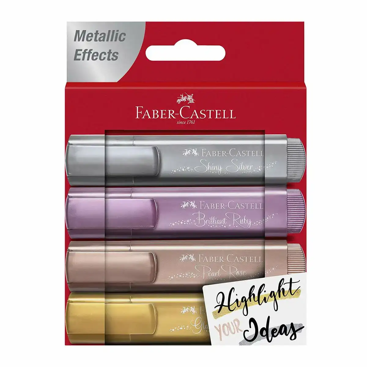 Surligneur faber castell metallic effects 4 unites reconditionne a _9136. DIAYTAR COTE D'IVOIRE - Votre Portail vers l'Extraordinaire. Parcourez nos collections et découvrez des produits qui vous emmènent au-delà de l'ordinaire, créant une expérience de shopping mémorable.