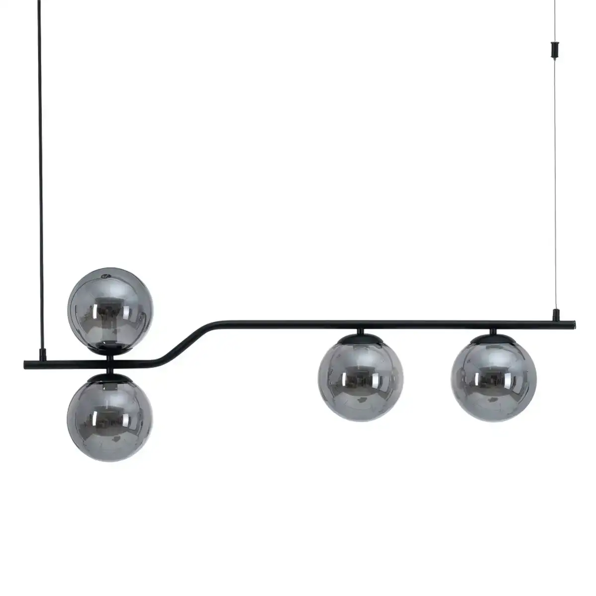 Suspension 100 x 15 x 30 cm verre noir metal_2368. DIAYTAR COTE D'IVOIRE - Votre Passage Vers l'Excellence Shopping. Découvrez un catalogue en ligne qui offre une expérience d'achat exceptionnelle, avec des produits soigneusement sélectionnés pour satisfaire tous les goûts.