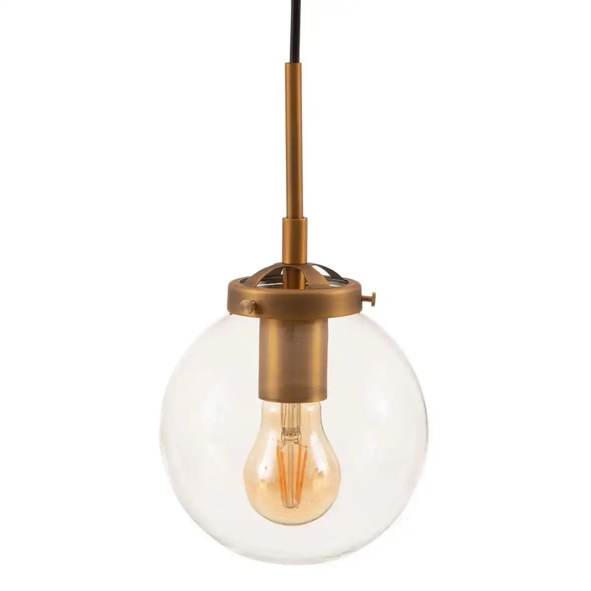 Suspension 15 x 15 x 28 cm verre dore metal_2301. DIAYTAR COTE D'IVOIRE - Là où Chaque Produit a son Histoire. Découvrez notre gamme de produits, chacun portant en lui le récit de l'artisanat et de la passion, pour vous offrir une expérience de shopping authentique.