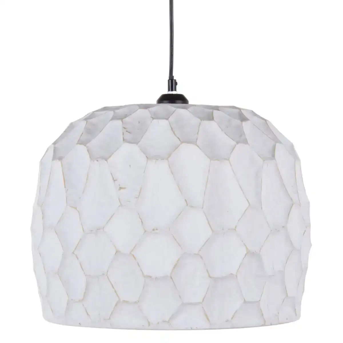 Suspension 35 5 x 35 5 x 29 5 cm metal blanc_1541. DIAYTAR COTE D'IVOIRE - Votre Boutique en Ligne, Votre Choix Illimité. Parcourez nos rayons et découvrez des produits qui vous inspirent, de la mode à la maison et bien plus.