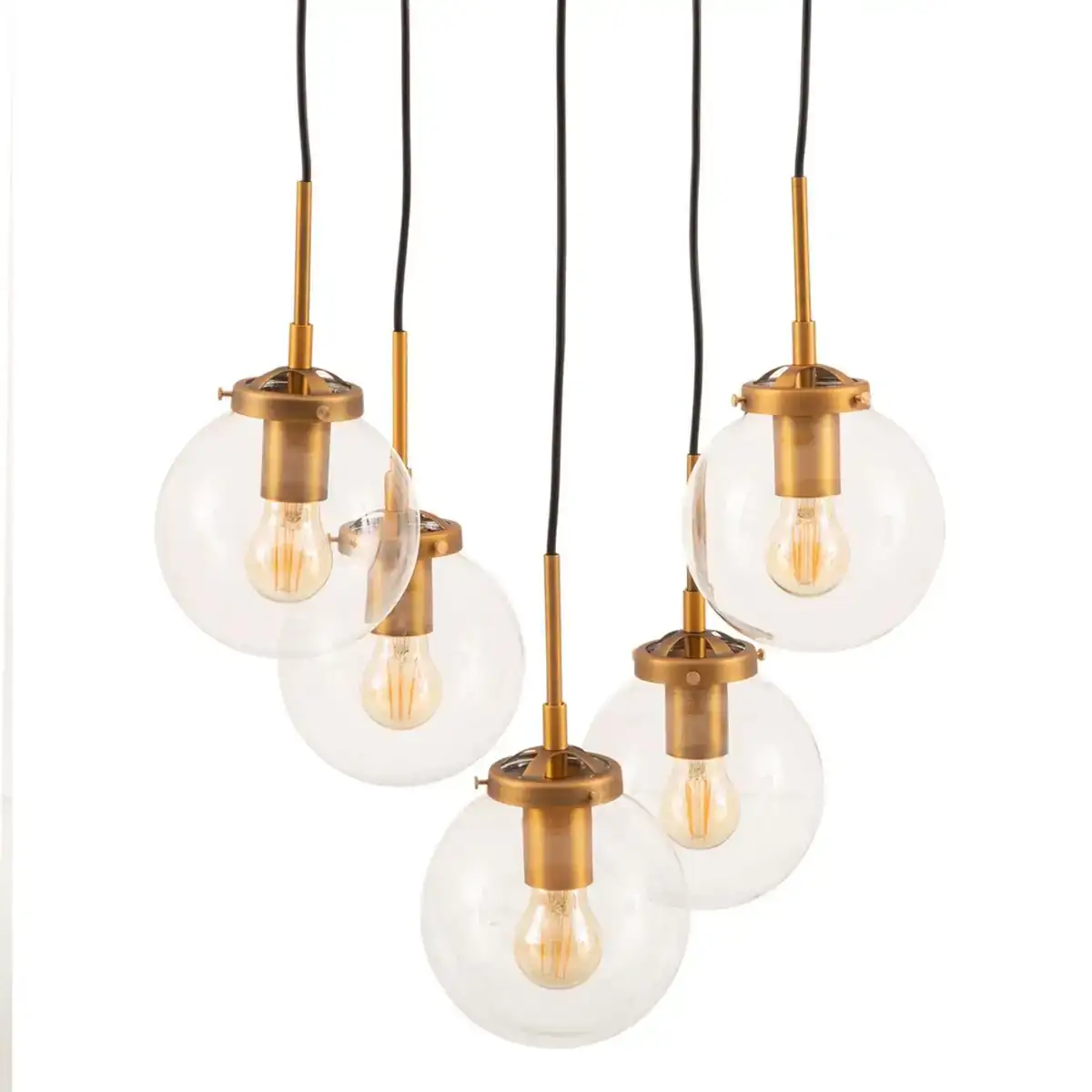 Suspension 40 x 40 x 140 cm verre dore metal_4634. DIAYTAR COTE D'IVOIRE - Où Choisir est une Célébration de l'Artisanat Local. Découvrez notre boutique en ligne et choisissez des produits qui incarnent la passion des artisans sénégalais.