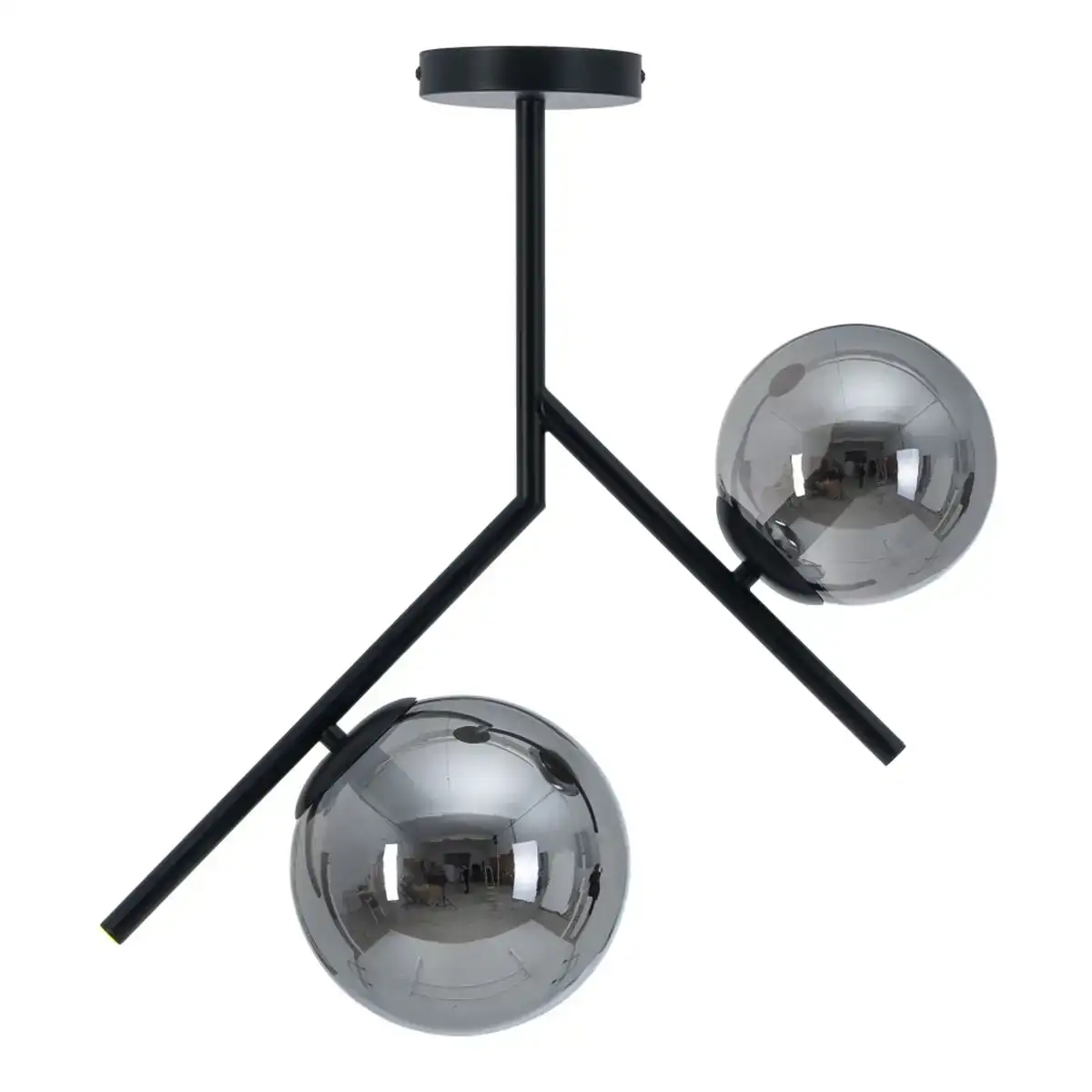 Suspension 50 x 15 x 54 cm verre noir metal_7454. DIAYTAR COTE D'IVOIRE - Là où Chaque Achat a du Sens. Explorez notre gamme et choisissez des produits qui racontent une histoire, du traditionnel au contemporain.