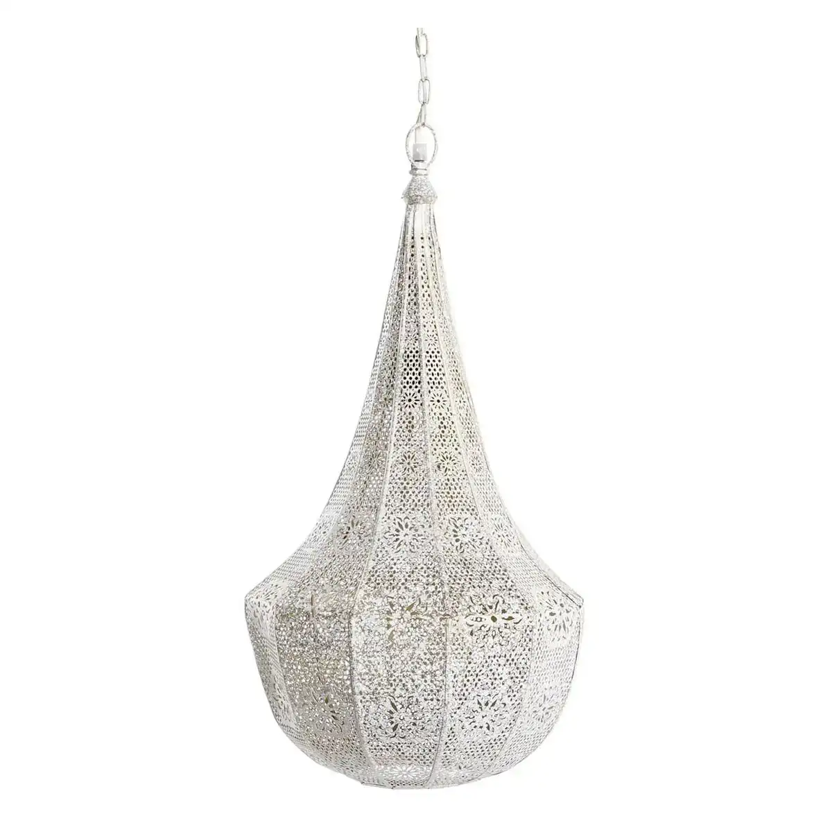 Suspension dkd home decor 31 x 31 x 56 cm naturel blanc fer 50 w_8867. DIAYTAR COTE D'IVOIRE - Où Choisir est une Célébration de l'Artisanat. Explorez notre boutique en ligne et choisissez des articles qui incarnent l'art et le savoir-faire du Côte d'Ivoire.