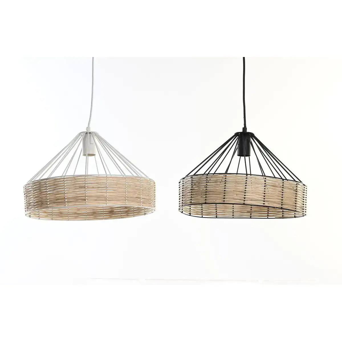 Suspension dkd home decor 35 x 35 x 22 cm noir metal rotin 50 w 2 unites _2398. DIAYTAR COTE D'IVOIRE - Où Chaque Produit a son Histoire à Raconter. Parcourez notre catalogue et découvrez des articles qui portent en eux la passion et l'histoire du Côte d'Ivoire.
