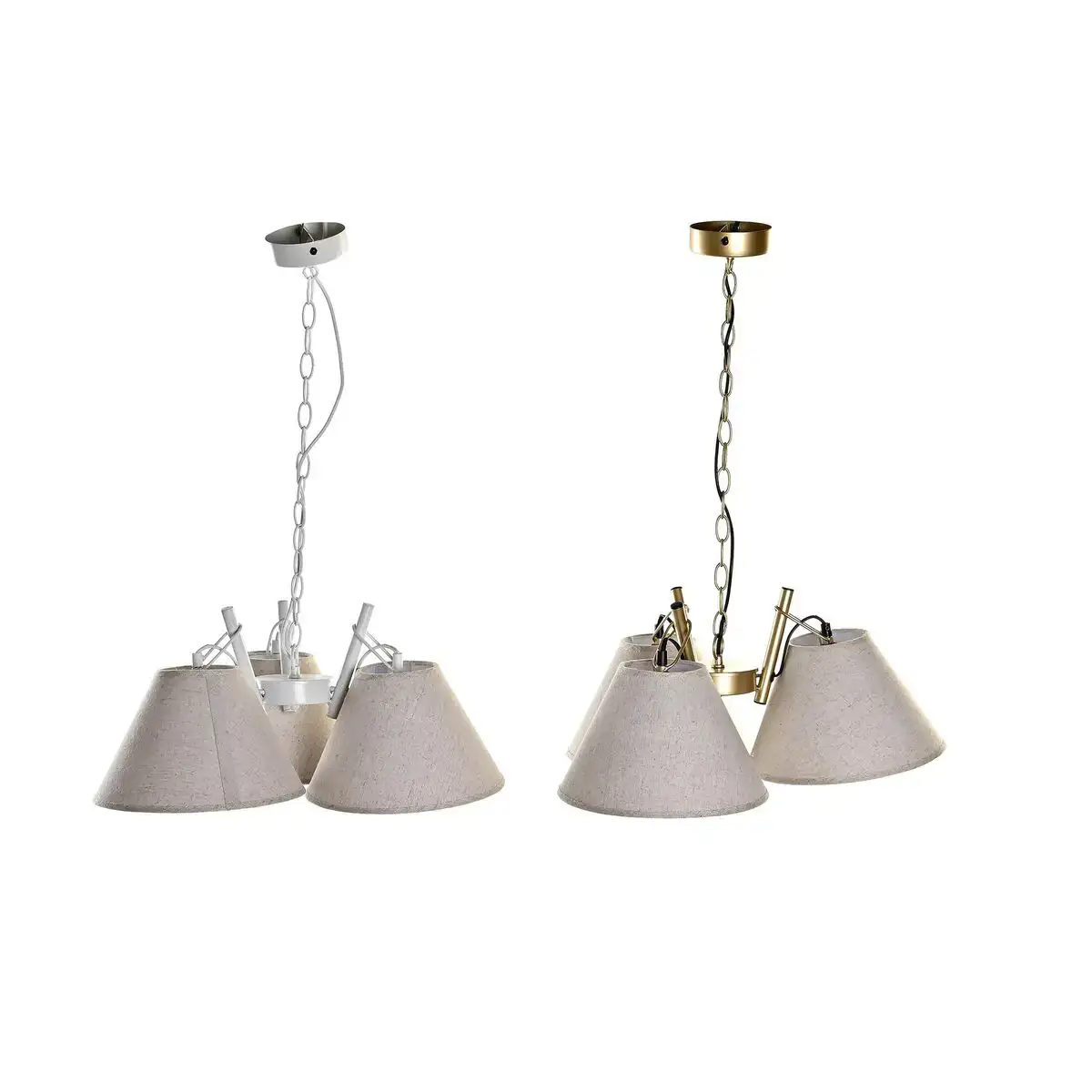 Suspension dkd home decor 50 x 46 x 30 cm dore metal blanc 50 w 2 unites _7316. DIAYTAR COTE D'IVOIRE - Votre Destination pour un Shopping Unique. Parcourez notre catalogue et trouvez des articles qui expriment votre singularité et votre style.