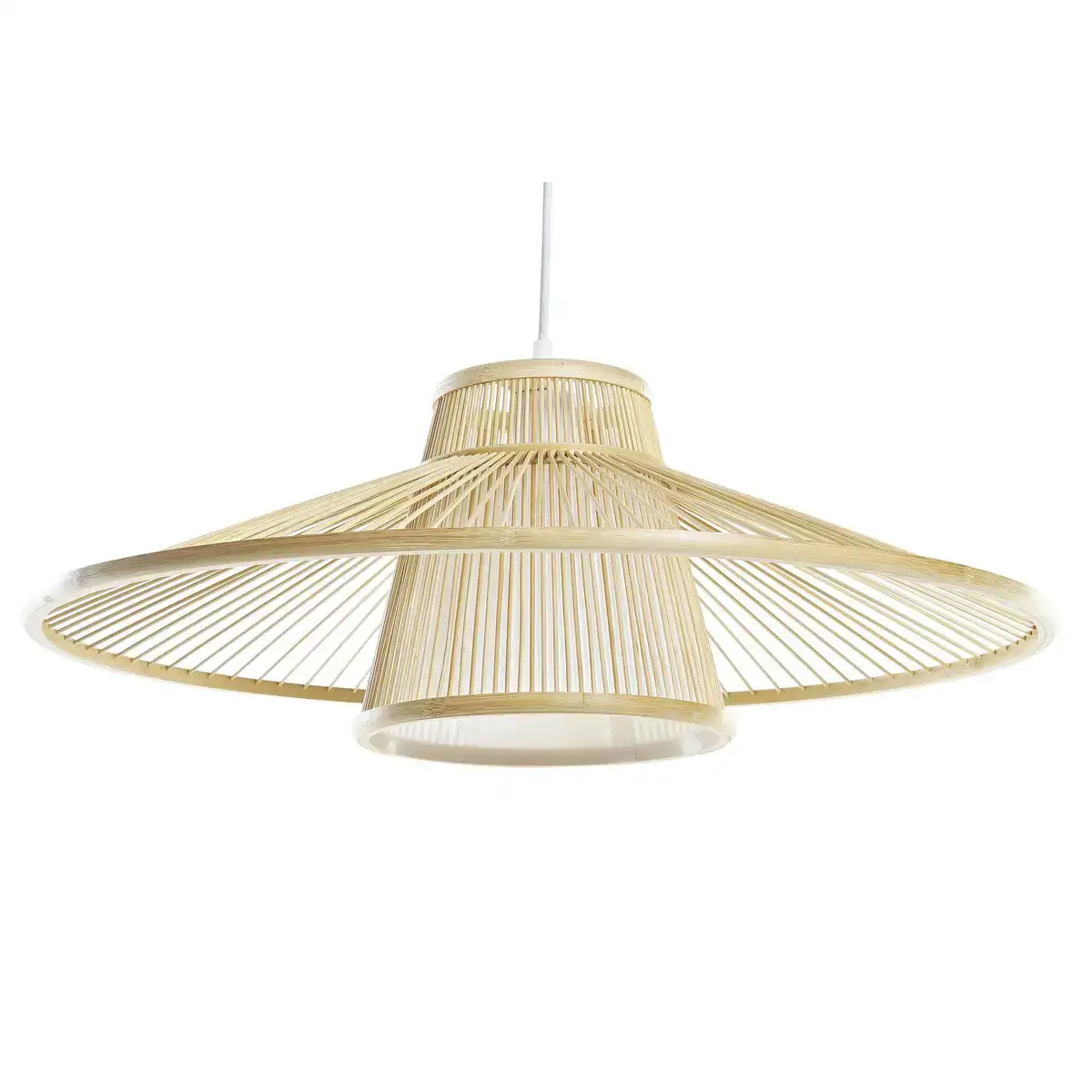 Suspension dkd home decor 56 x 56 x 20 cm naturel blanc 50 w_2132. DIAYTAR COTE D'IVOIRE - Où l'Élégance Rencontré l'Accessibilité. Parcourez notre catalogue et trouvez des produits qui apportent une touche de sophistication à votre vie quotidienne sans compromettre votre budget.