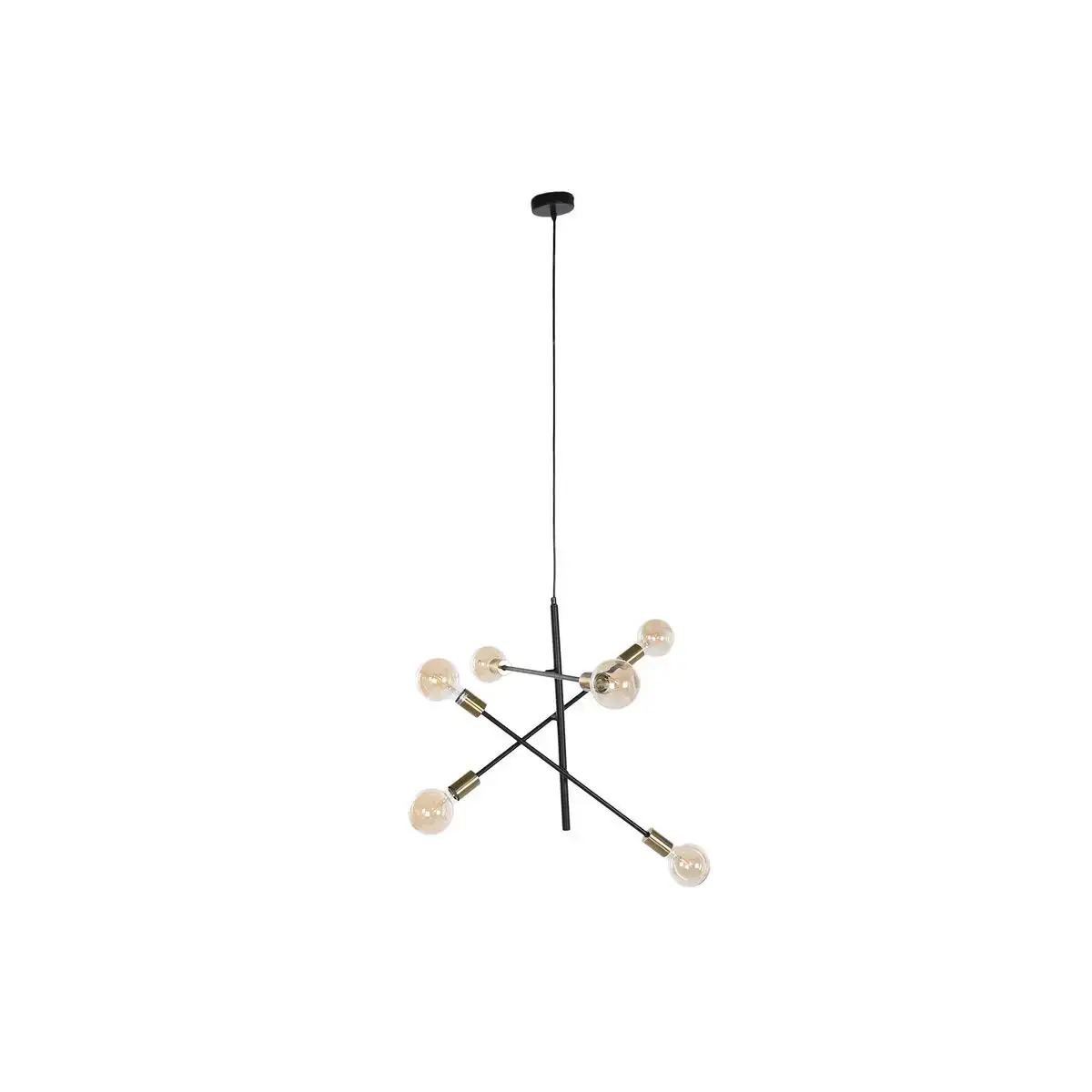 Suspension dkd home decor 60 x 52 x 50 cm noir dore metal 50 w_4195. DIAYTAR COTE D'IVOIRE - Là où Chaque Achat a du Sens. Explorez notre gamme et choisissez des produits qui racontent une histoire, votre histoire.