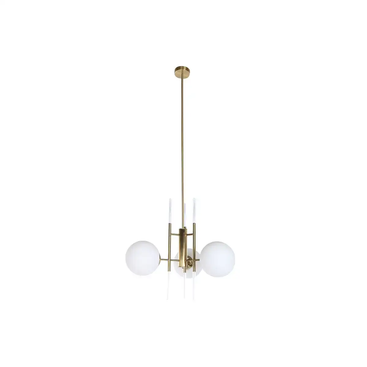 Suspension dkd home decor 64 x 64 x 64 cm verre dore metal blanc 50 w_1474. Entrez dans l'Univers de DIAYTAR COTE D'IVOIRE - Où l'Élégance Rencontre la Tradition. Explorez notre gamme variée et trouvez des articles qui ajoutent une touche de sophistication à votre vie.