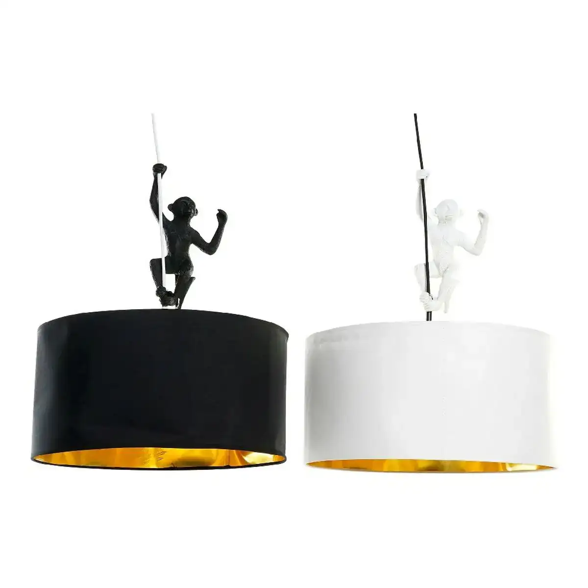 Suspension dkd home decor 8424001827329 noir dore blanc resine colonial 220 v 50 w 45 x 45 x 56 cm singe 2 unites _9152. DIAYTAR COTE D'IVOIRE - Où la Tradition s'Harmonise avec le Moderne. Parcourez notre gamme diversifiée et choisissez des produits qui révèlent l'âme du Côte d'Ivoire.