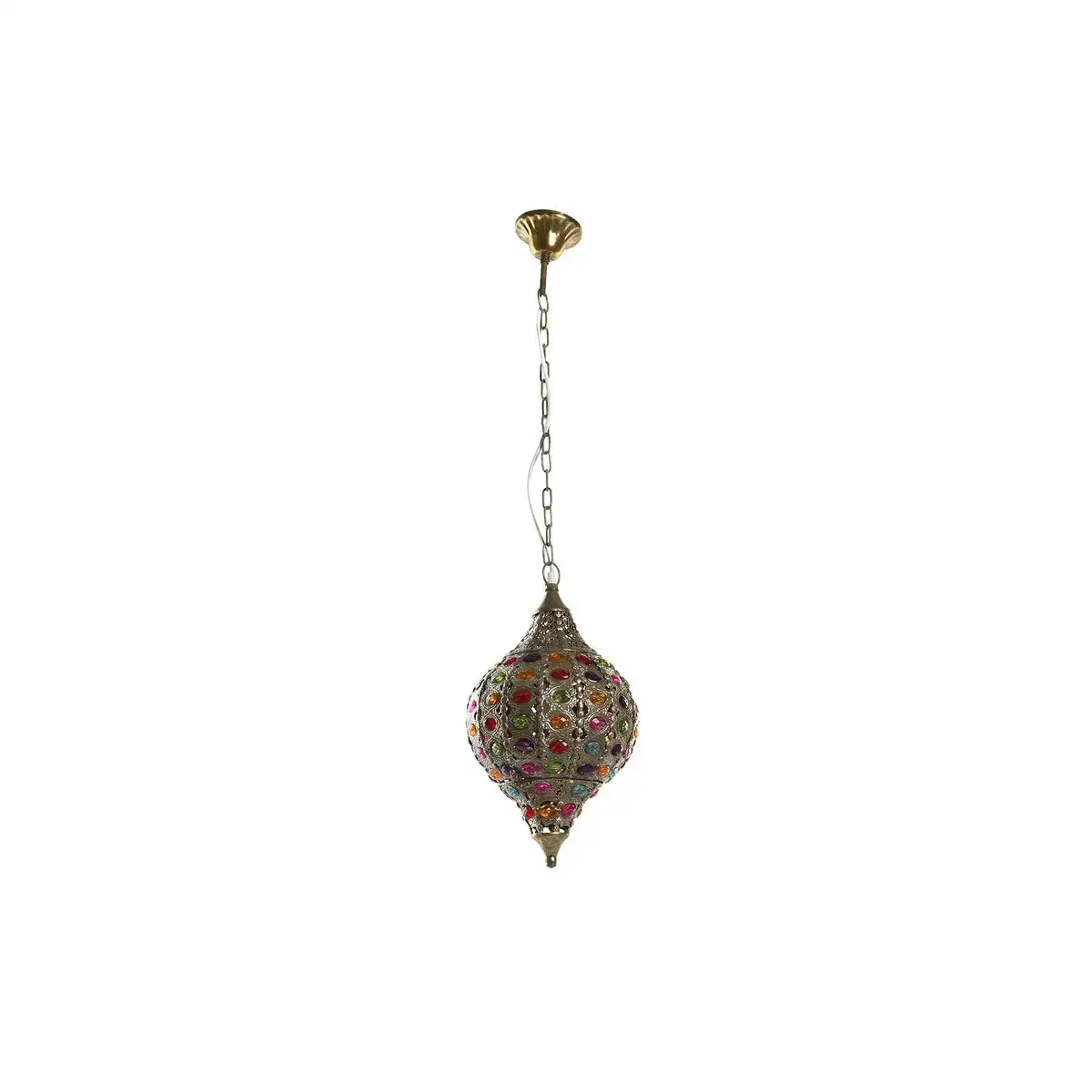 Suspension dkd home decor dore metal multicouleur 40 w 50 w 24 x 24 x 42 cm_3957. DIAYTAR COTE D'IVOIRE - L'Art de Vivre le Shopping Authentique. Découvrez notre boutique en ligne et trouvez des produits qui célèbrent la culture et l'héritage du Côte d'Ivoire.