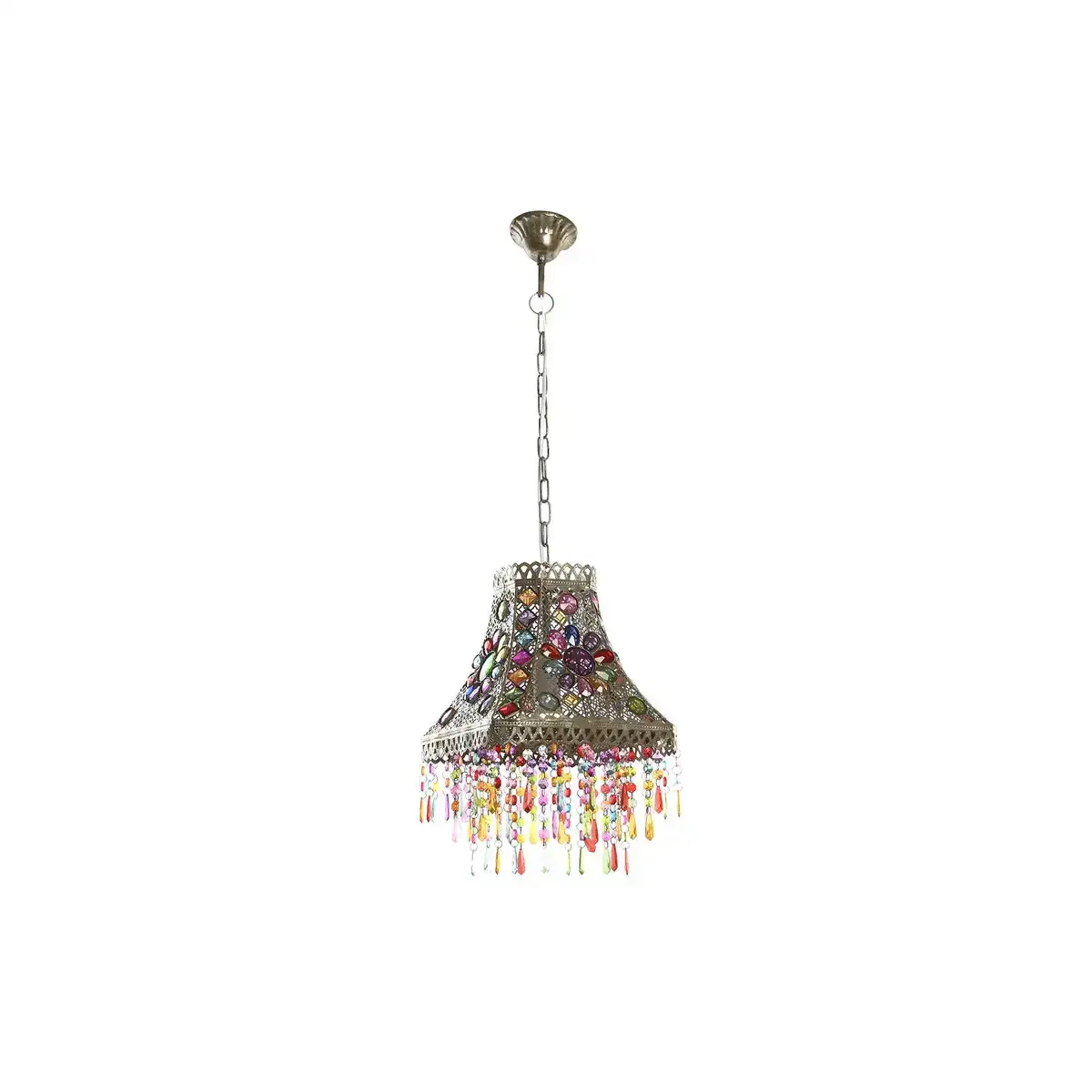 Suspension dkd home decor metal cuivre multicouleur 40 w 50 w 28 x 28 x 30 cm_7264. DIAYTAR COTE D'IVOIRE - Votre Destination pour un Shopping Inégalé. Naviguez à travers notre sélection minutieuse pour trouver des produits qui répondent à tous vos besoins.