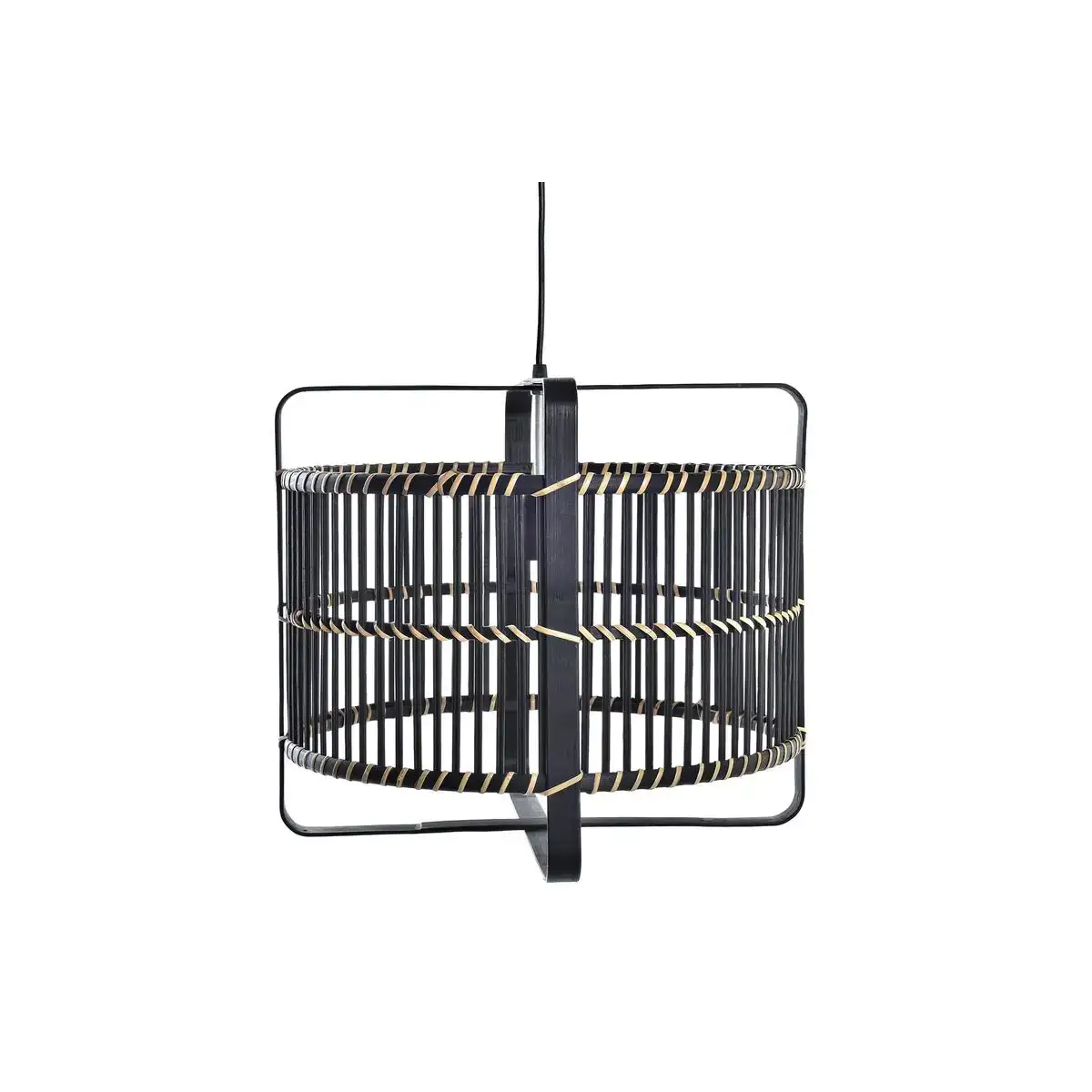 Suspension dkd home decor noir bambou 50 w 40 x 40 x 35 cm_3487. DIAYTAR COTE D'IVOIRE - Où Chaque Produit est une Promesse de Qualité. Explorez notre boutique en ligne et choisissez des produits qui répondent à vos exigences élevées.