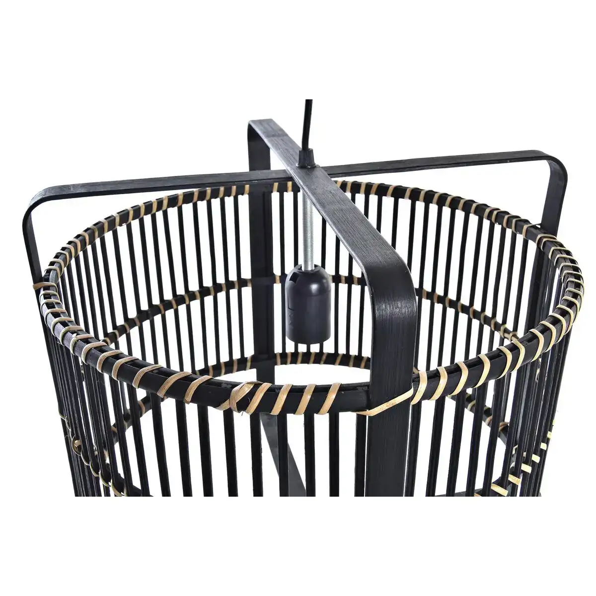 Suspension dkd home decor noir bambou 50 w 40 x 40 x 35 cm_5842. DIAYTAR COTE D'IVOIRE - Où le Shopping est un Plaisir Engagé. Parcourez notre catalogue et choisissez des produits qui respectent vos valeurs et vos attentes.