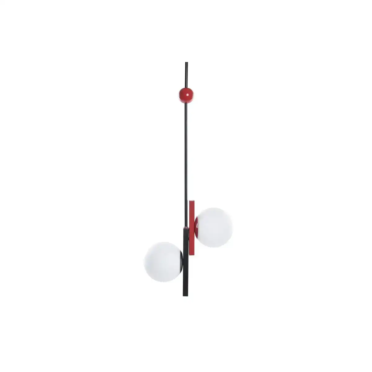Suspension dkd home decor rouge noir blanc 40w 220 v 44 x 44 x 120 cm _6333. DIAYTAR COTE D'IVOIRE - Votre Source d'Inspiration Shopping. Parcourez nos rayons et trouvez des articles qui vous inspirent, que ce soit pour votre style, votre maison ou votre vie quotidienne.