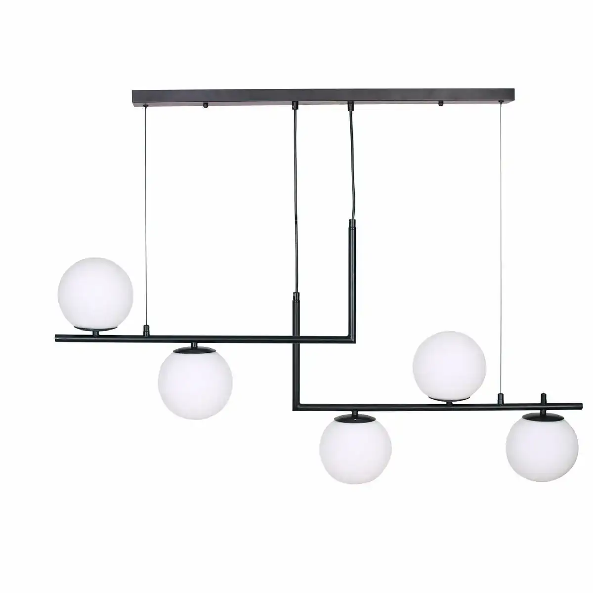 Suspension dkd home decor verre noir metal 110 x 35 x 43 cm _9720. DIAYTAR COTE D'IVOIRE - Où Choisir est un Acte d'Amour pour le Côte d'Ivoire. Explorez notre boutique en ligne et choisissez des articles qui célèbrent la culture et l'artisanat du pays.