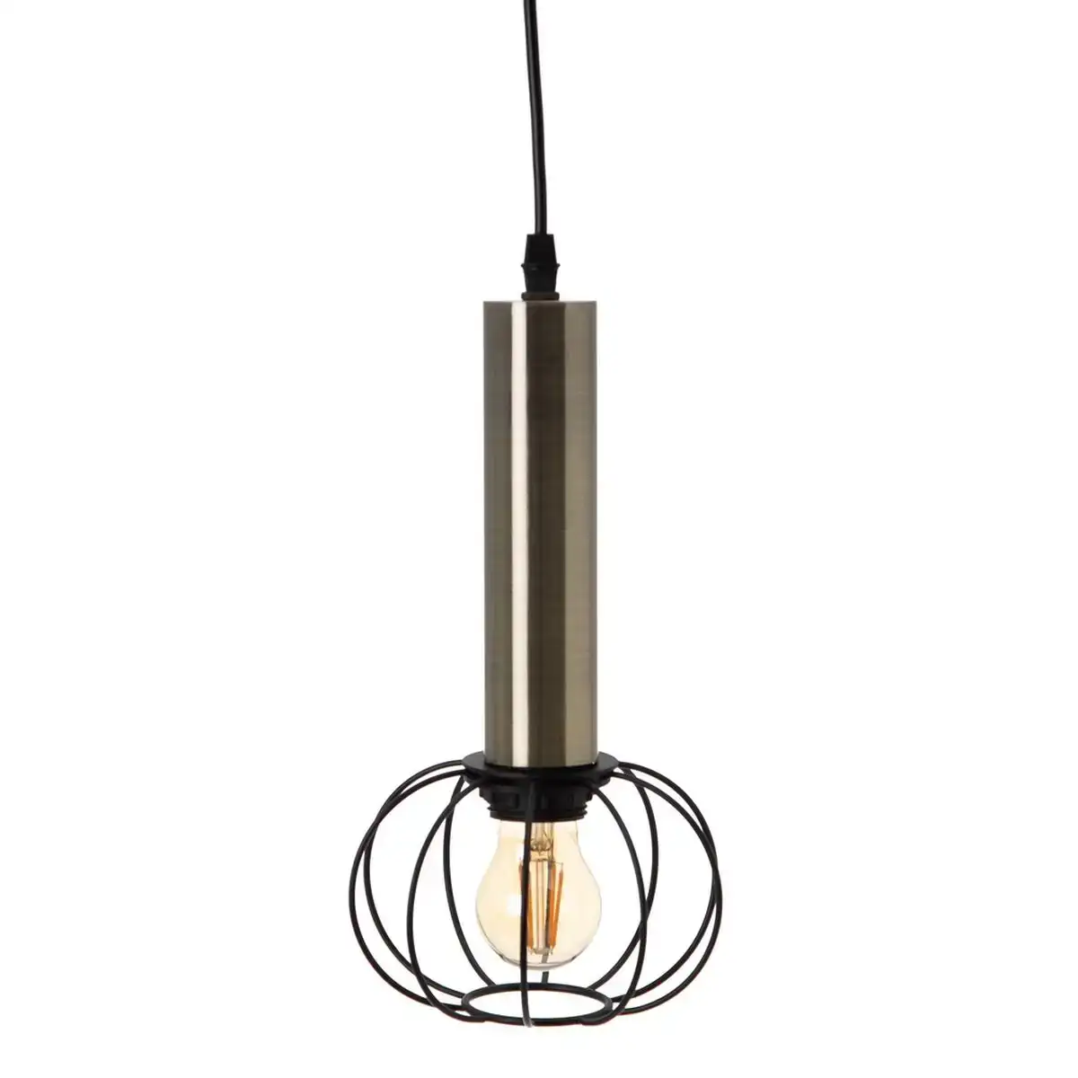 Suspension noir dore metal 16 x 16 x 30 cm_6155. Bienvenue chez DIAYTAR COTE D'IVOIRE - Où Chaque Objet a son Histoire. Découvrez notre sélection méticuleuse et choisissez des articles qui racontent l'âme du Côte d'Ivoire.
